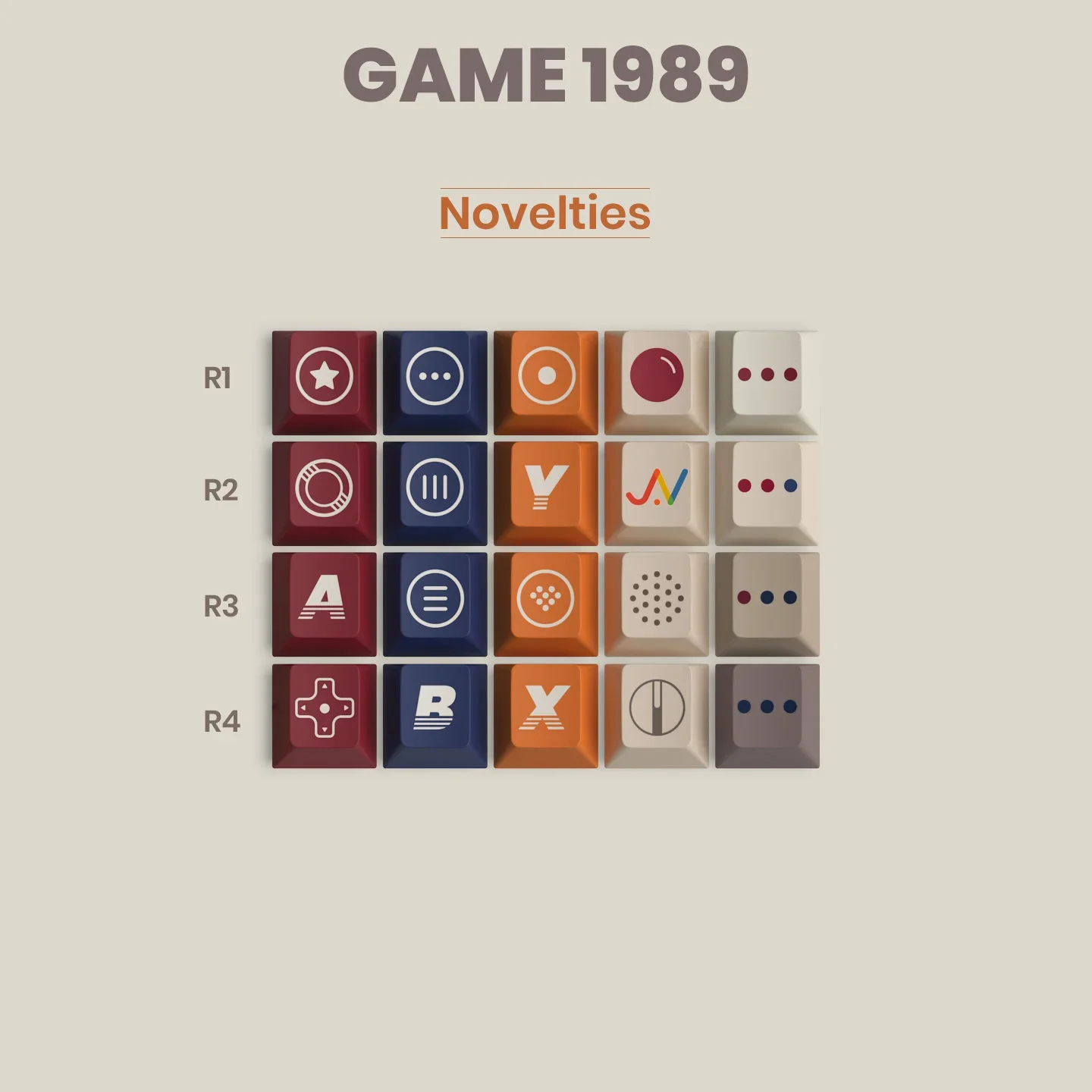 80Retros Game 1989 184 Key Cherry Profile Dye Sub Keycap Set - Image 2