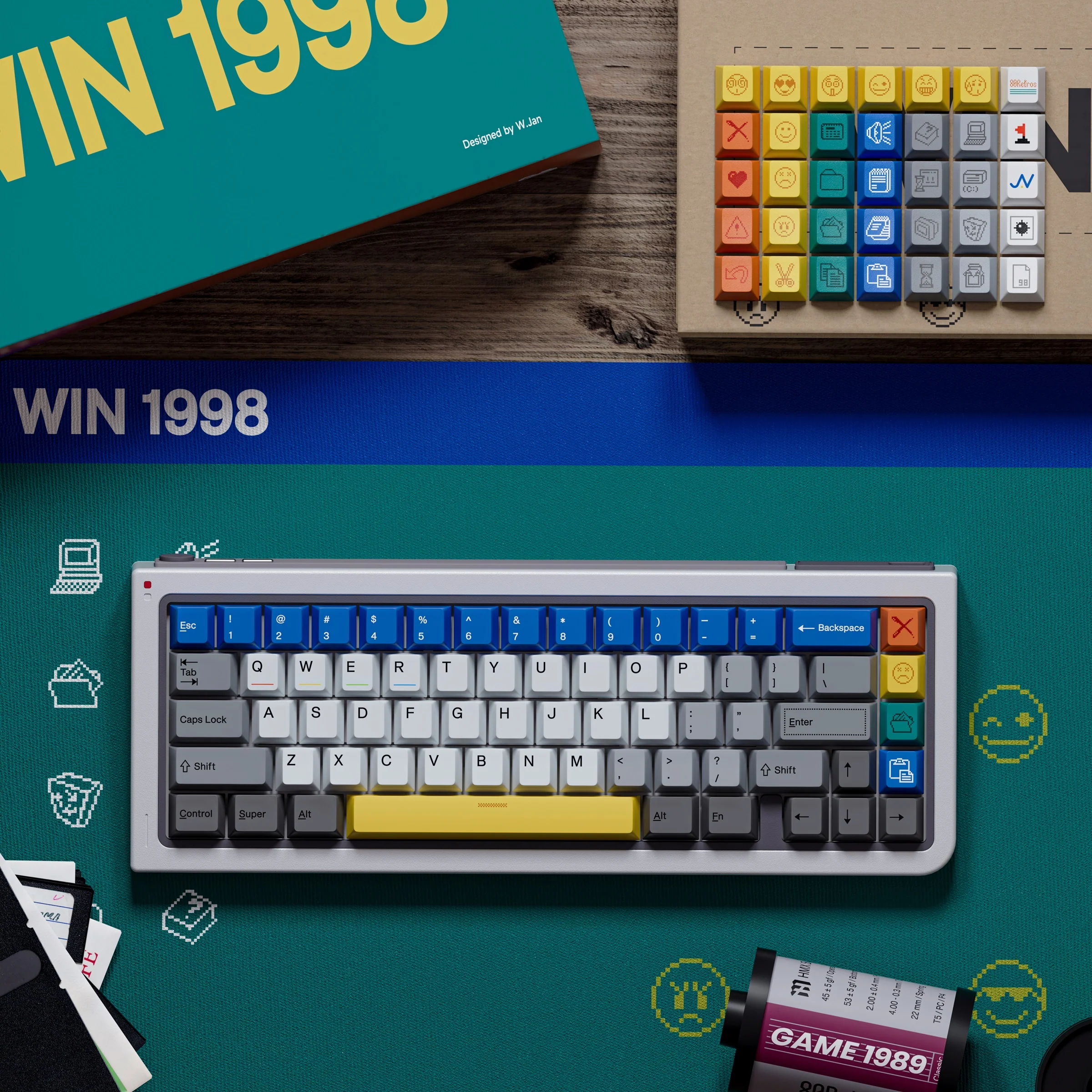 80Retros Win 1998 245 Key Cherry Profile PBT Keycap Set - Image 3