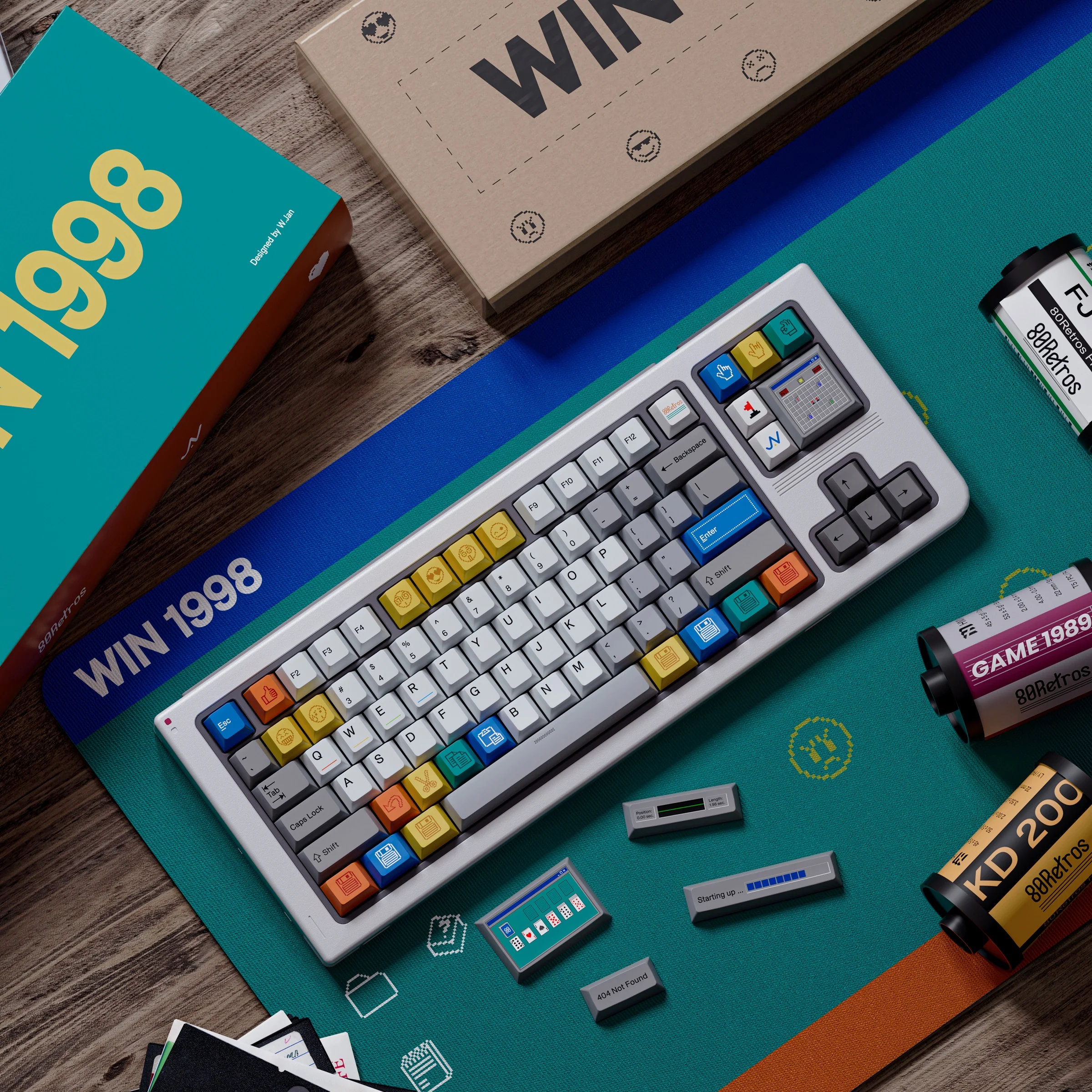 80Retros Win 1998 245 Key Cherry Profile PBT Keycap Set - Image 5