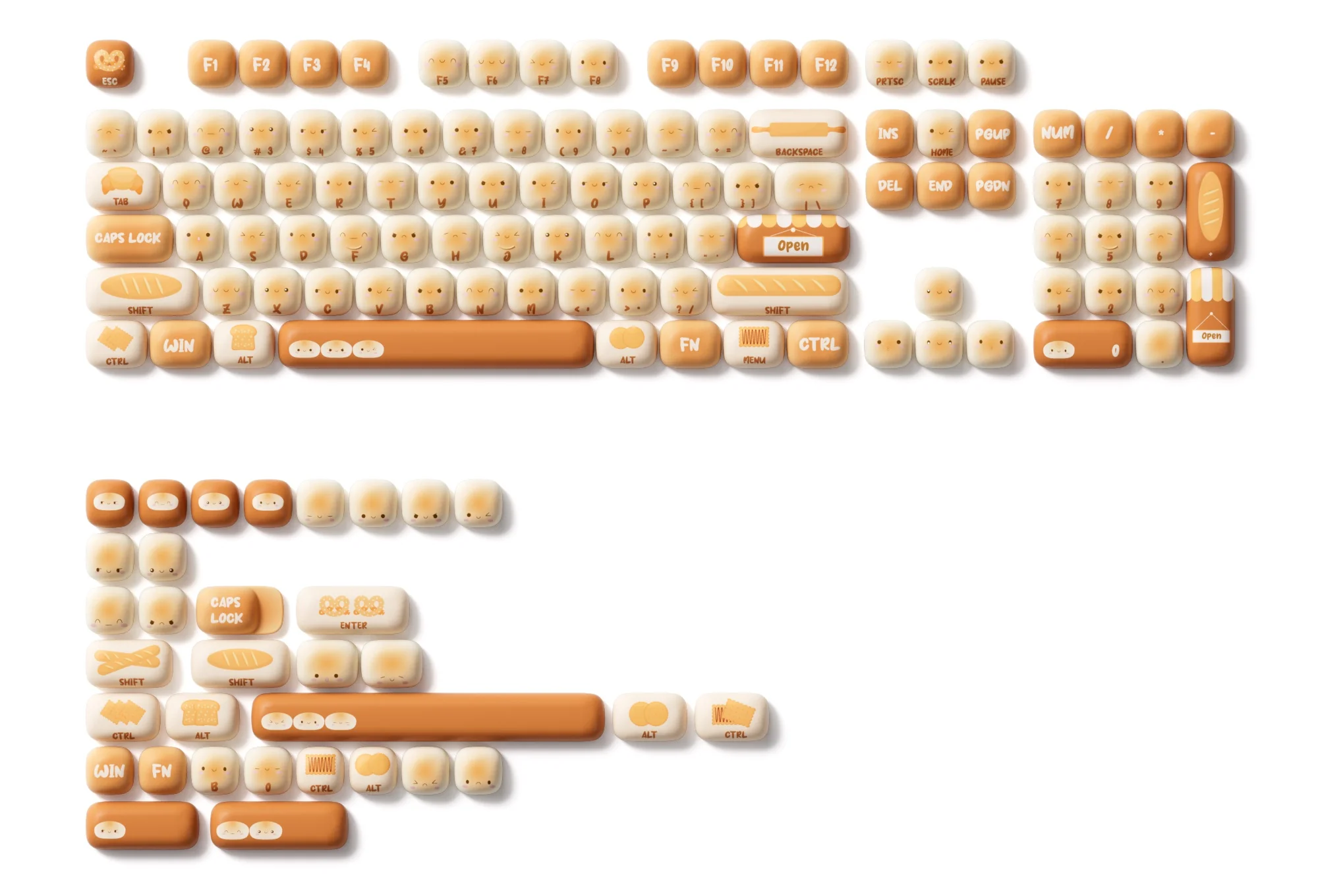 Akko Bun Wonderland 138 Key MOG Profile Dye Sub PBT Keycap Set