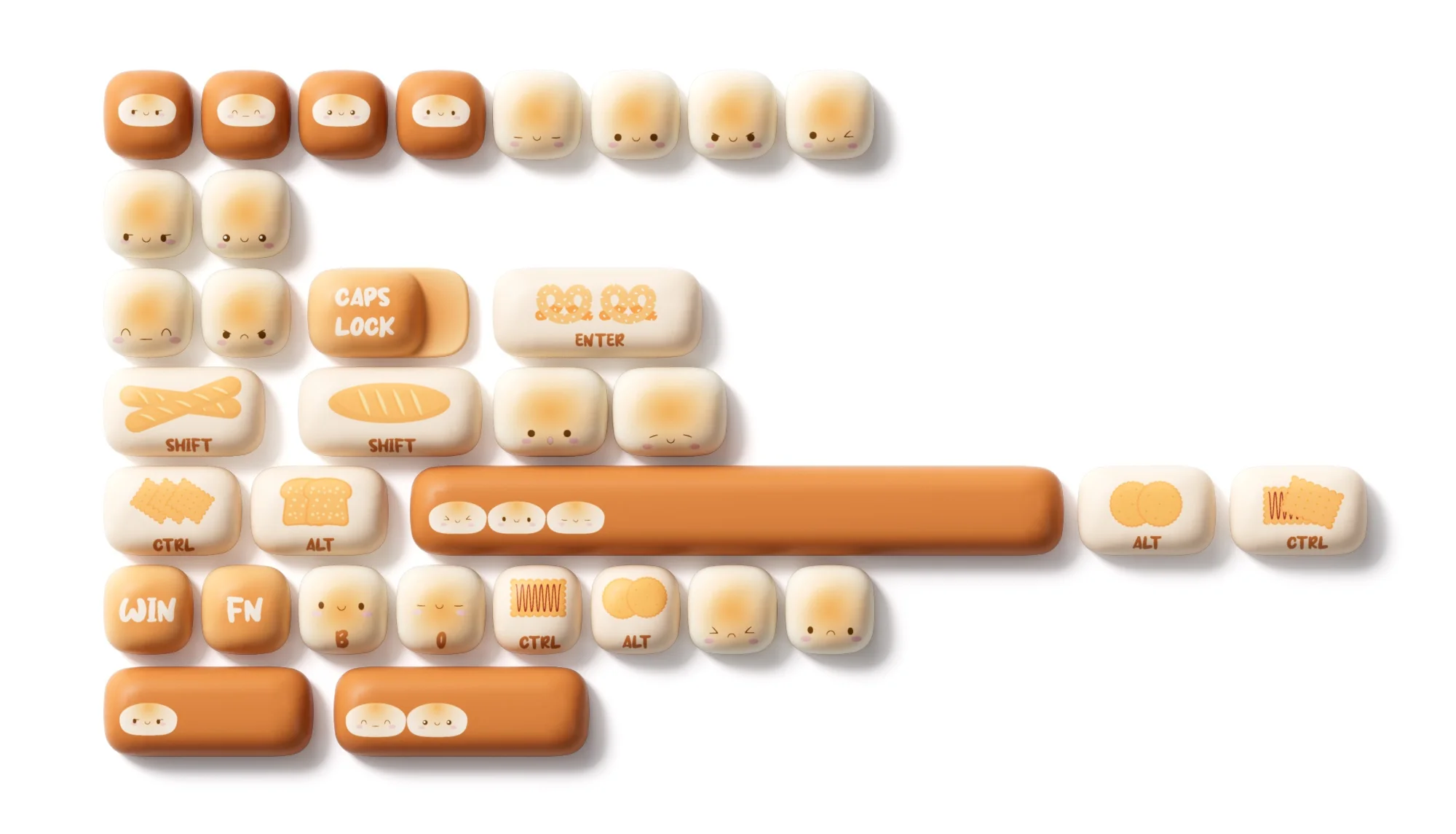Akko Bun Wonderland 138 Key MOG Profile Dye Sub PBT Keycap Set - Image 2
