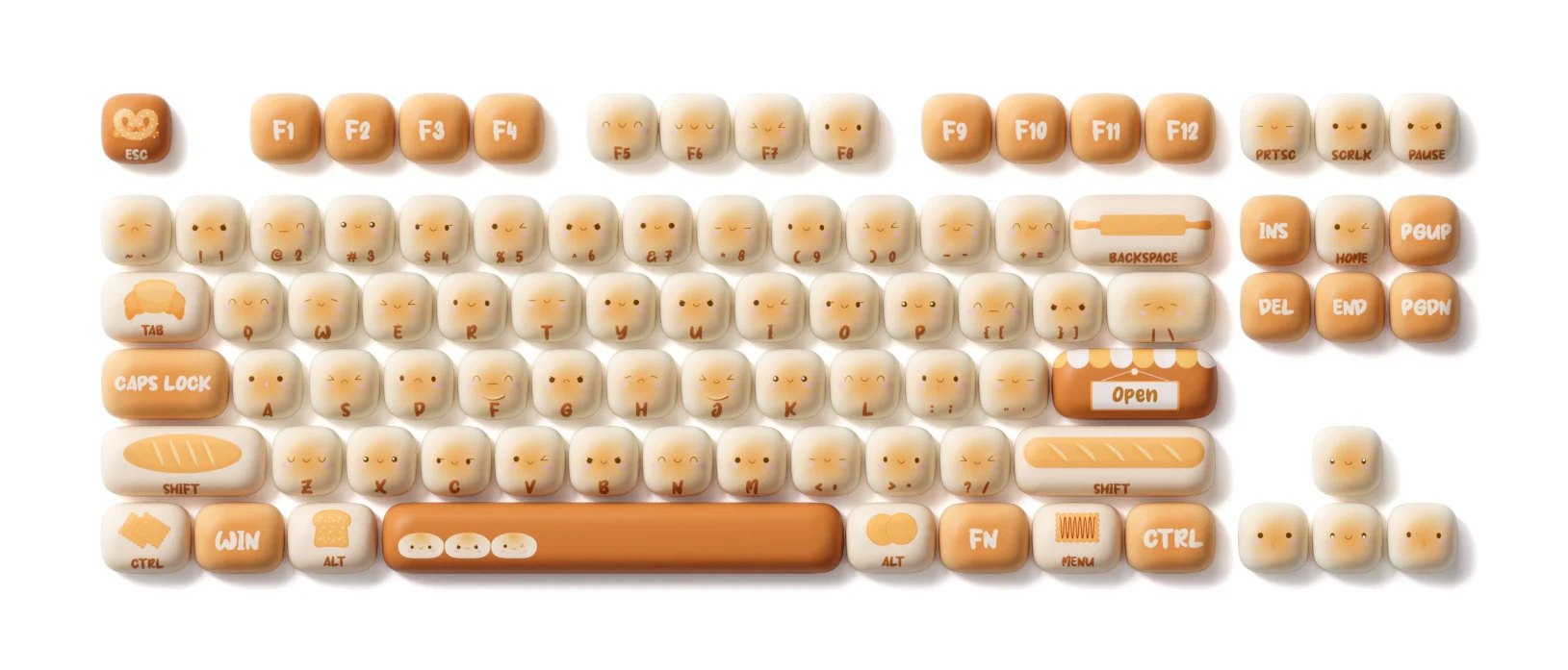 Akko Bun Wonderland 138 Key MOG Profile Dye Sub PBT Keycap Set - Image 9