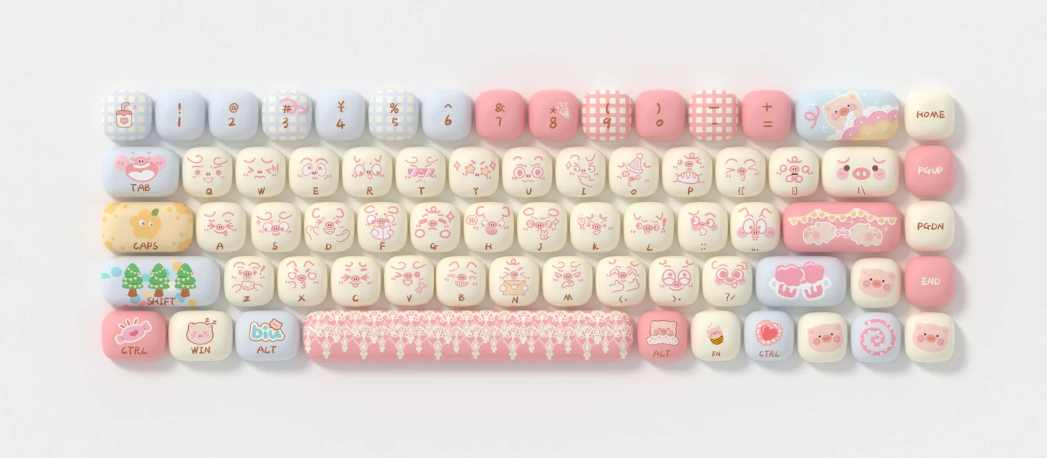 Akko Piggy Party 139 Key MOG Profile Dye Sub PBT Keycap Set - Image 9