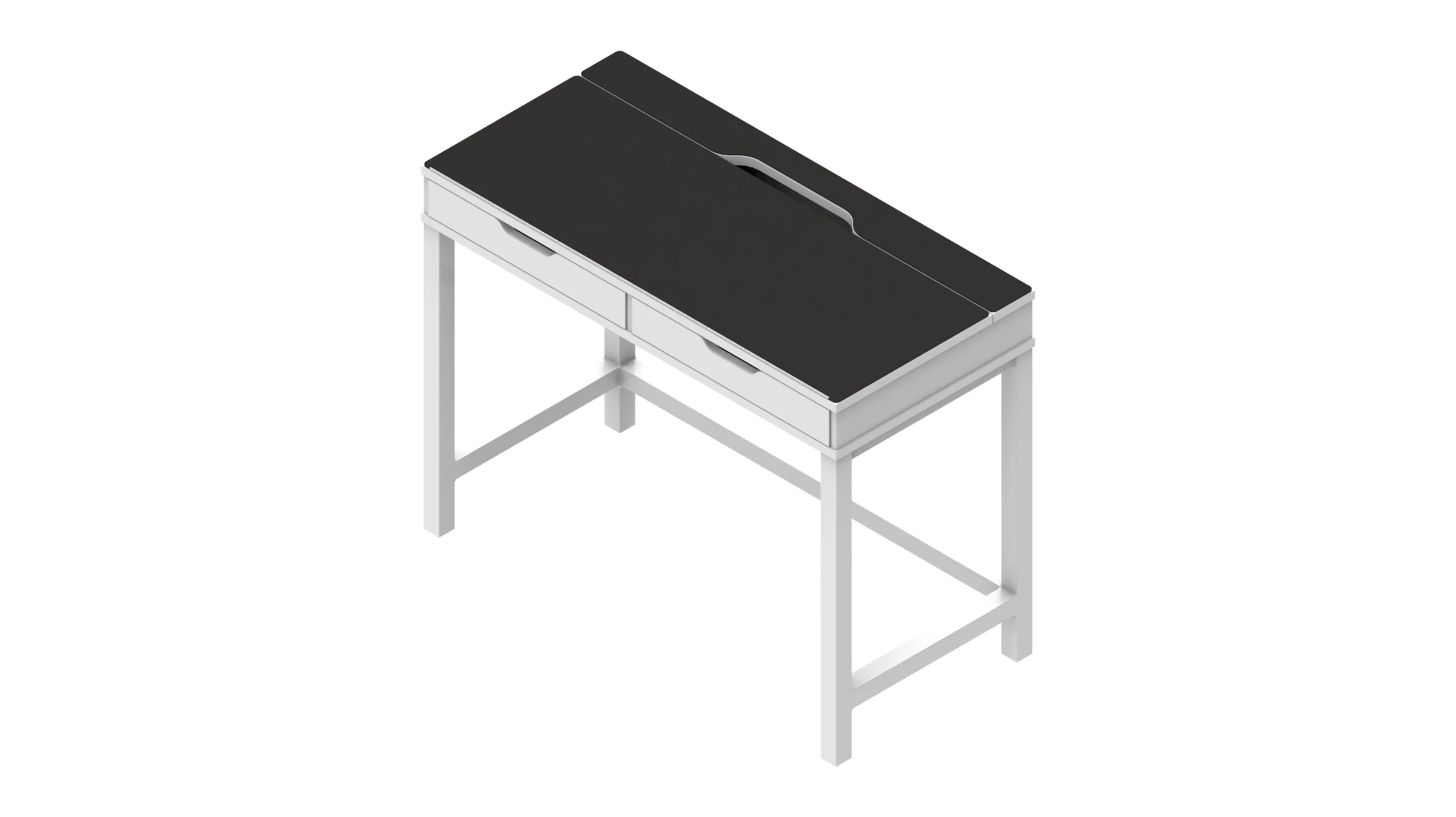Black w/ White Stitching IKEA ALEX Desk Mat (39" / 100 cm) Full-desk Mouse Pad