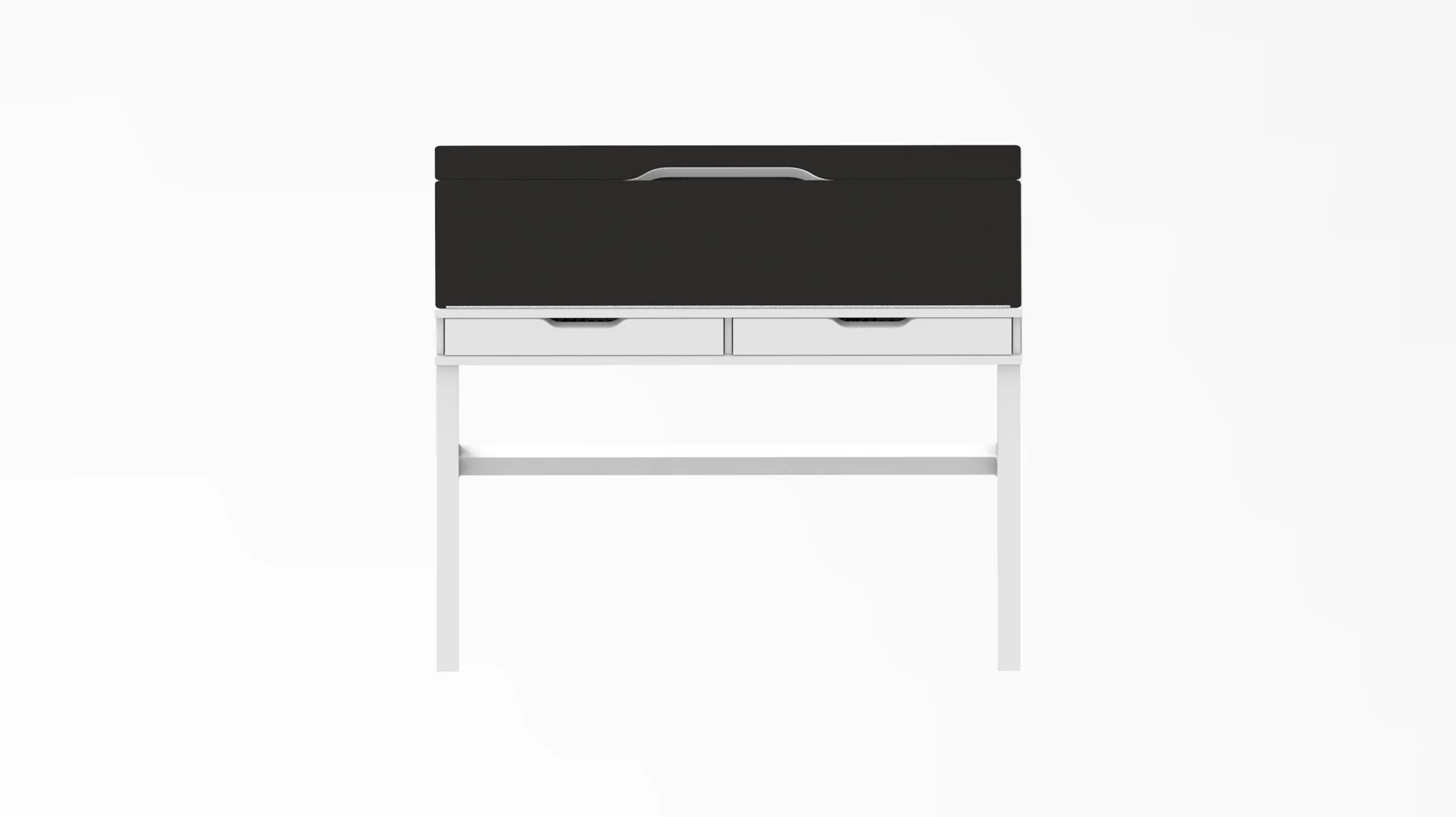 Black w/ White Stitching IKEA ALEX Desk Mat (39" / 100 cm) Full-desk Mouse Pad - Image 2