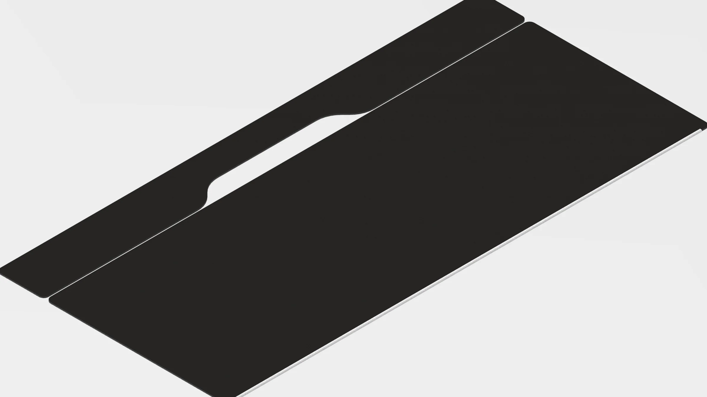 Black w/ White Stitching IKEA ALEX Desk Mat (39" / 100 cm) Full-desk Mouse Pad - Image 3