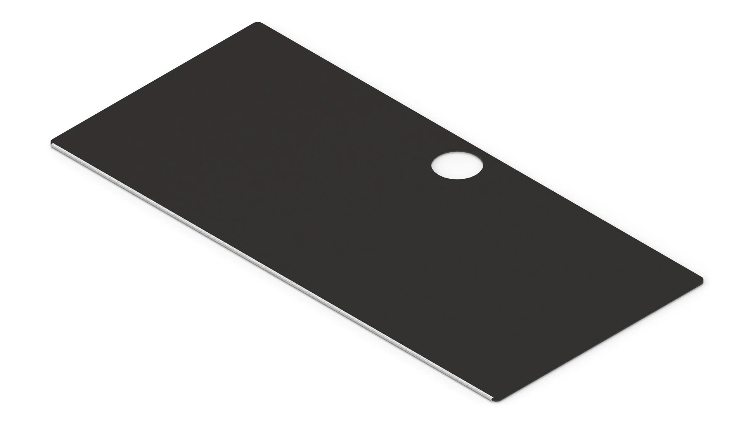 Black w/ White Stitching IKEA MICKE Desk Mat (41" / 105 cm) Full-desk Mouse Pad - Image 4