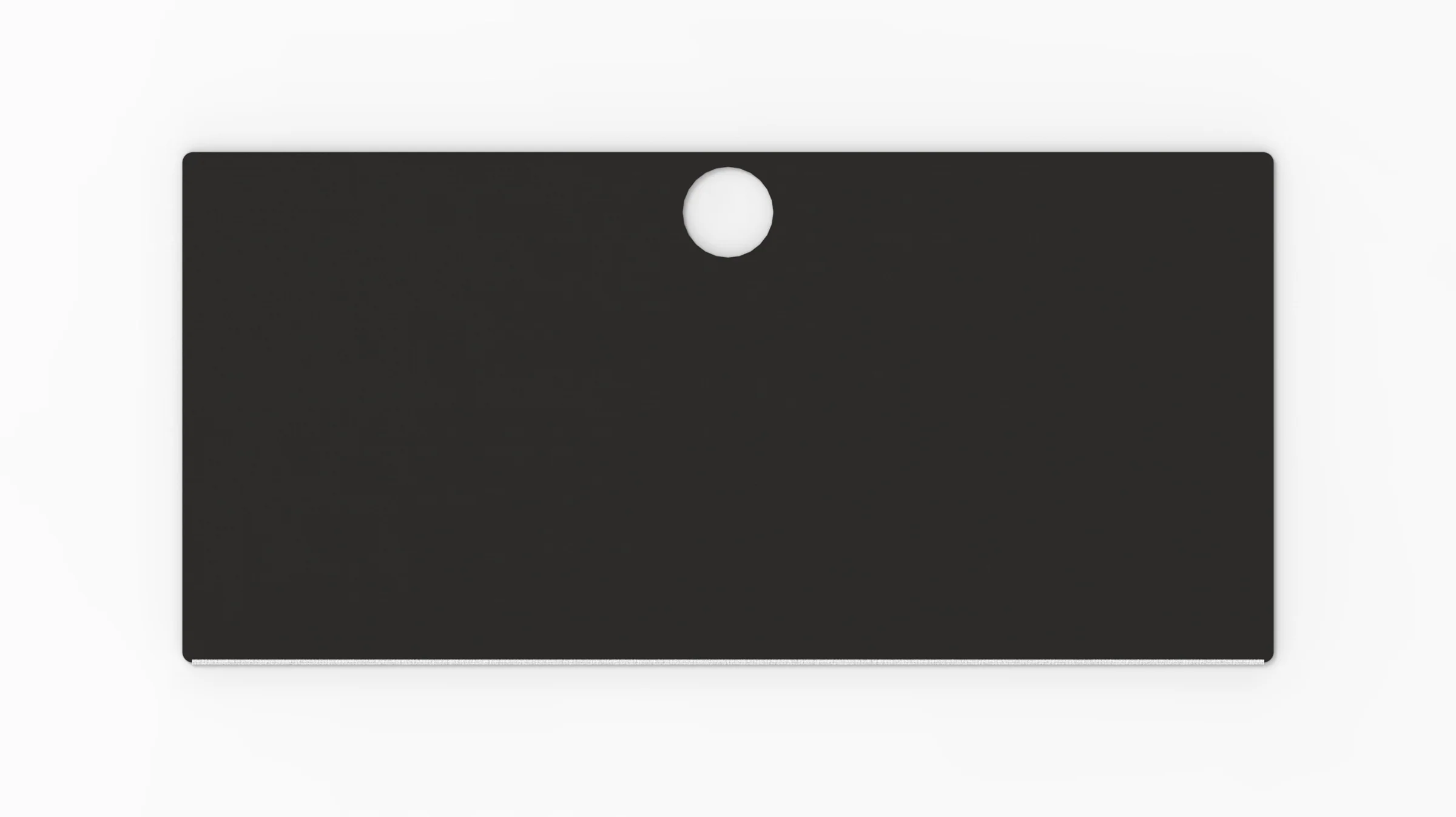 Black w/ White Stitching IKEA MICKE Desk Mat (41" / 105 cm) Full-desk Mouse Pad - Image 5