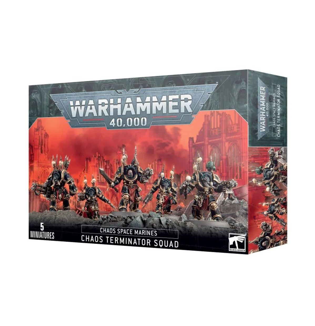 Warhammer 40000 Chaos Space Marines Chaos Terminator Squad - Image 7