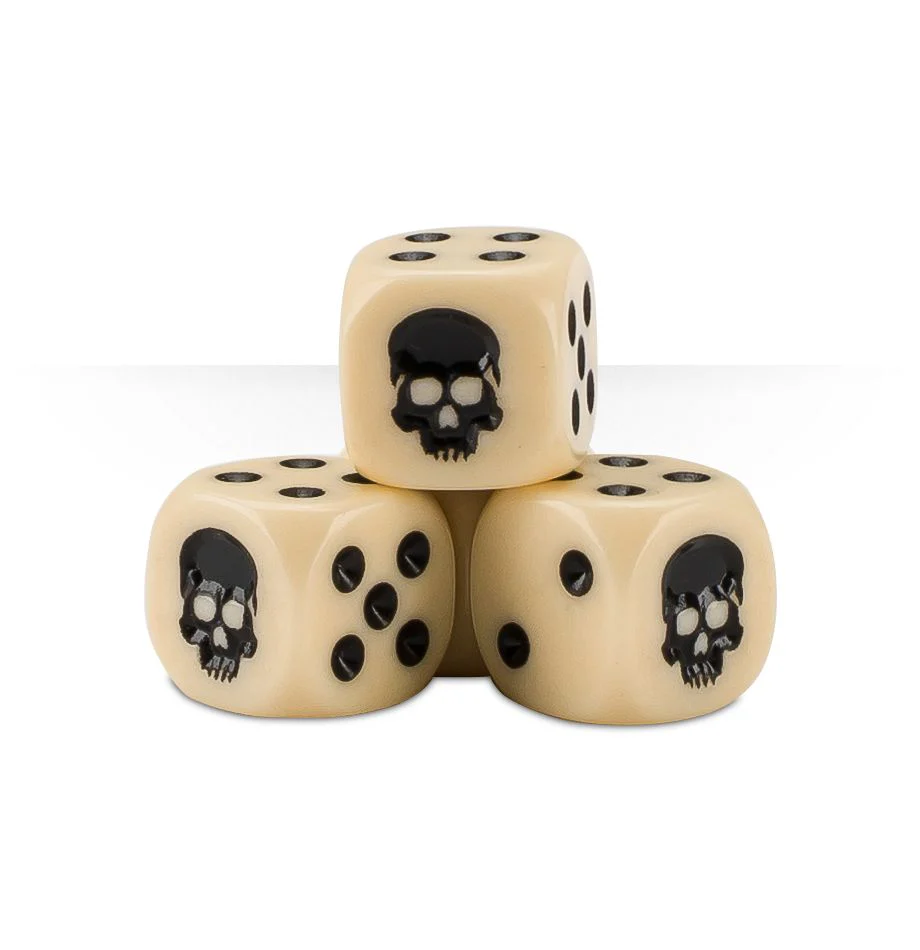 12mm Dice Cube - Bone - Image 3