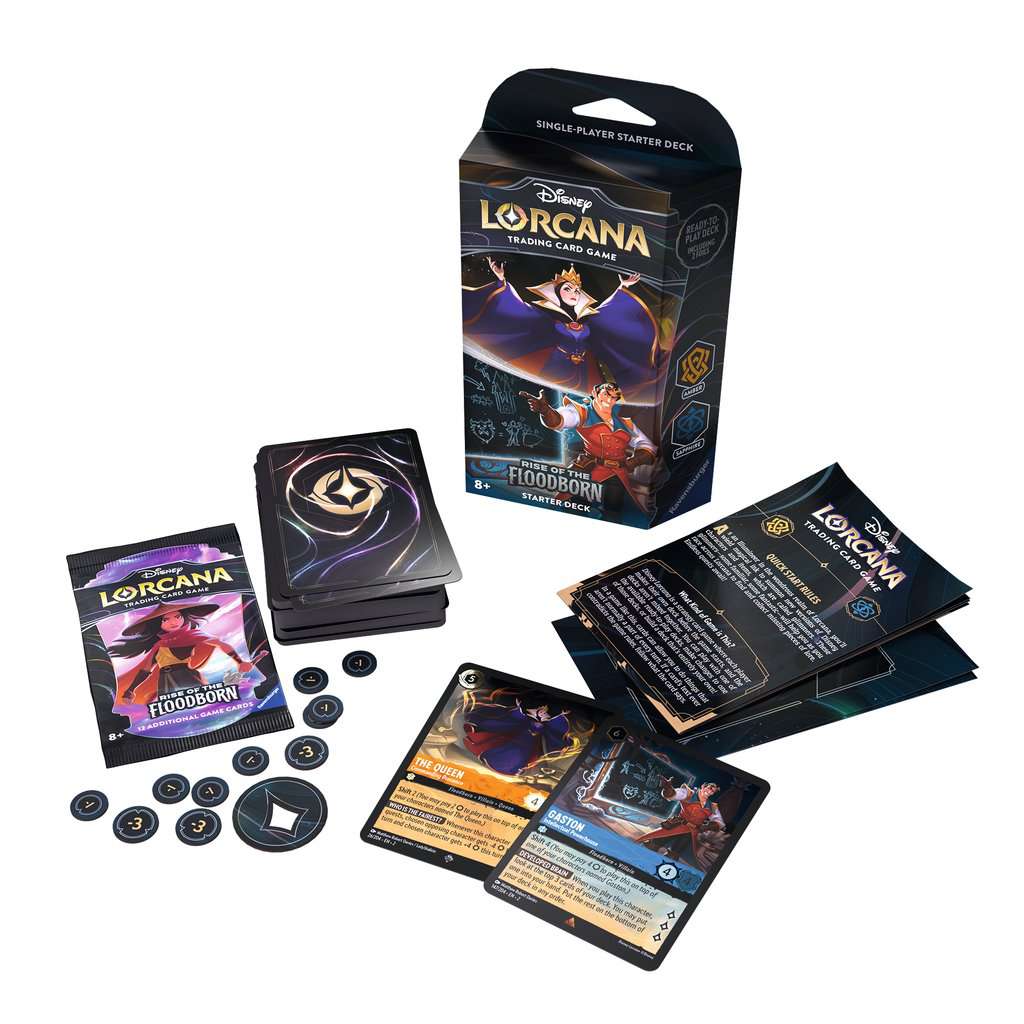 Disney Lorcana : Rise of the Floodborn Starter Deck Amber & Sapphire (Gaston / Queen) - Image 2