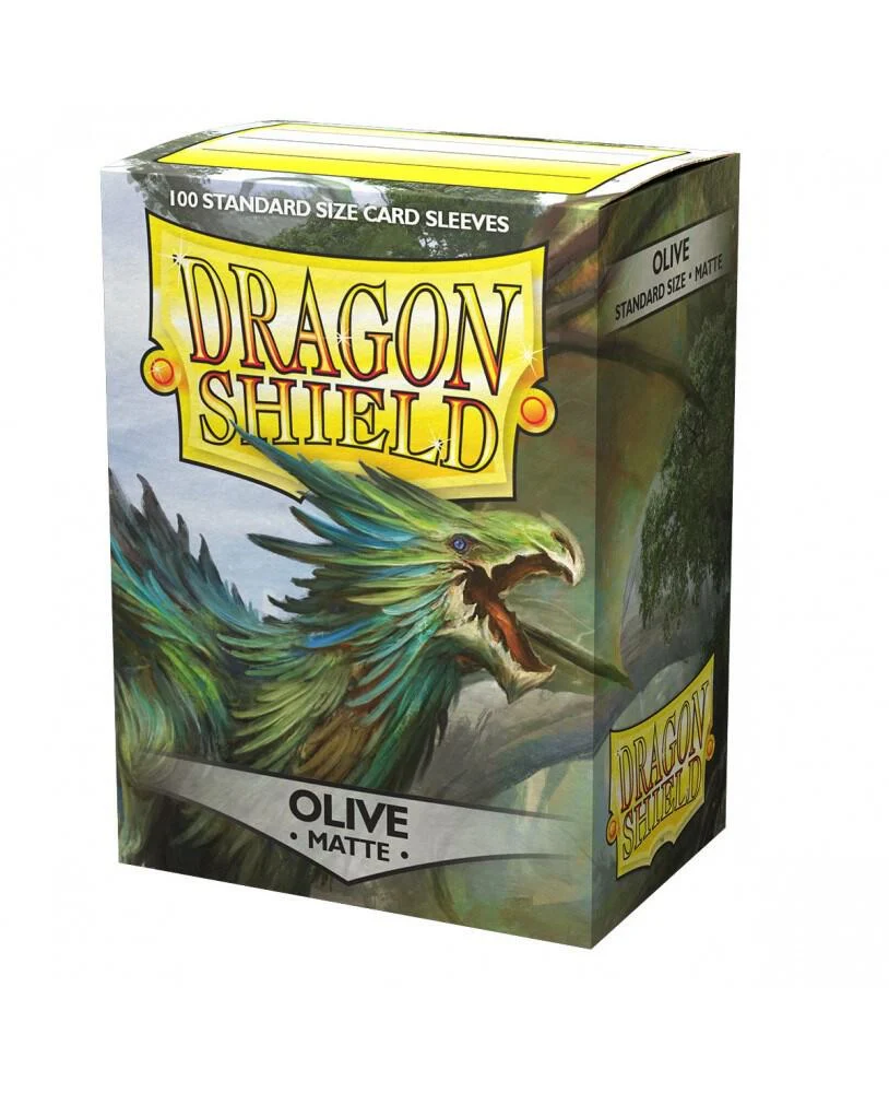 Dragon Shield Standard Matte Card Sleeves Olive 100ct - Image 2