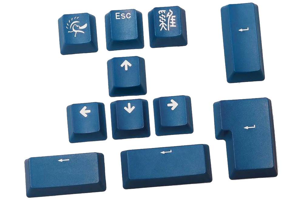 Ducky Sea Blue 11 Key OEM Profile Double Shot PBT Keycap Set
