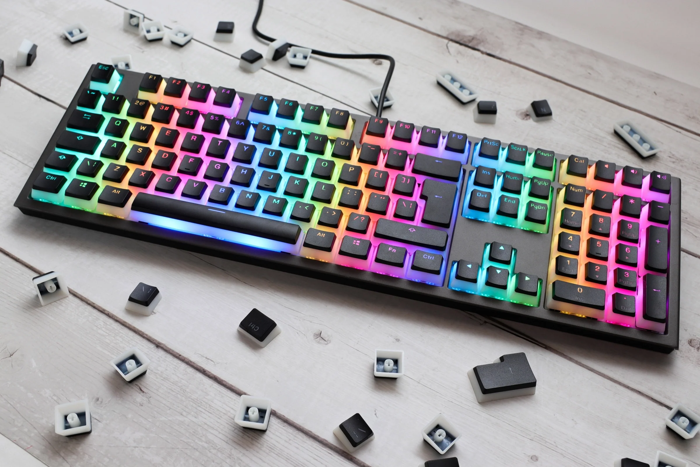 Ducky Black Pudding 108 Key OEM Profile Double Shot PBT Keycap Set - Image 2