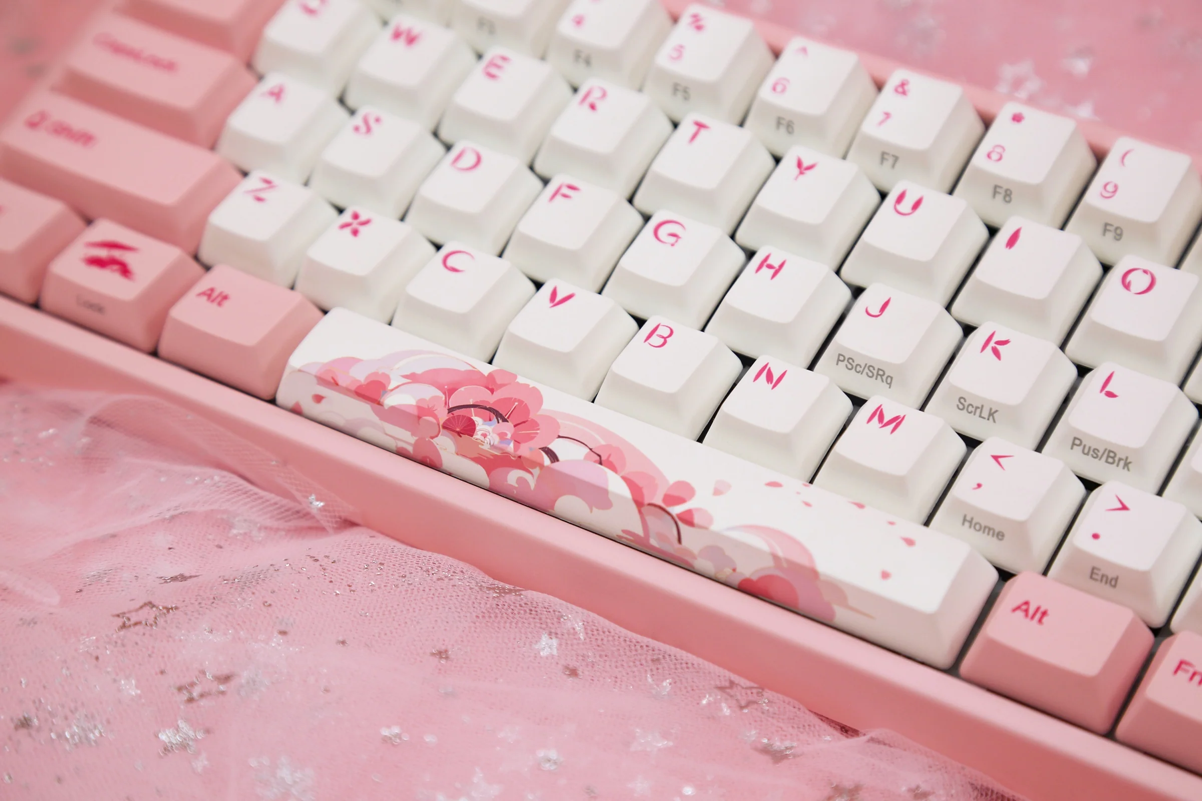Ducky x Varmilo MIYA Pro Sakura R2 65% Bluetooth Dye Sub PBT Mechanical Keyboard - Image 6