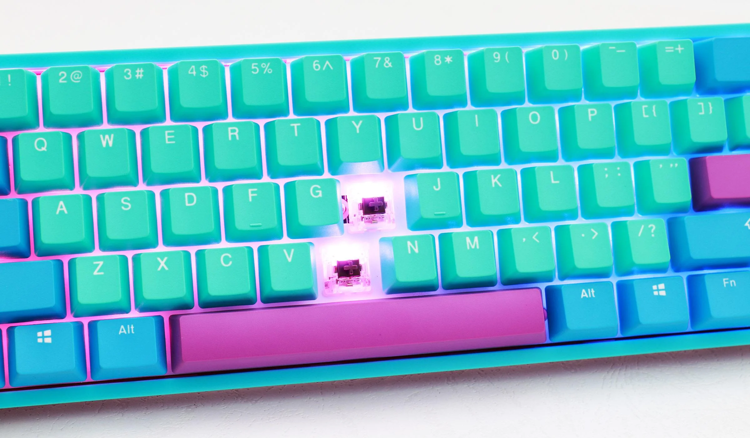 Ducky x MK Frozen Llama One 2 Mini RGB LED 60% Double Shot PBT Limited Mechanical Keyboard - Image 10