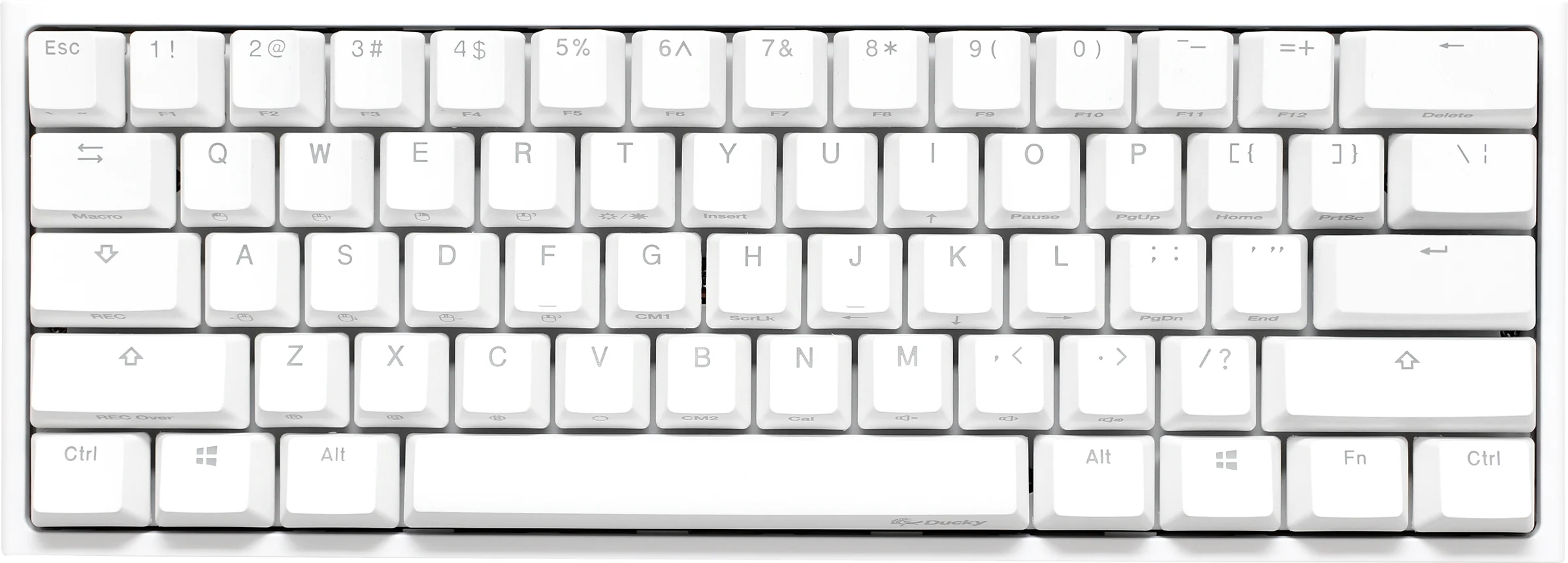 Ducky One 2 Mini Pure White RGB LED 60% Double Shot PBT Mechanical Keyboard - Image 10