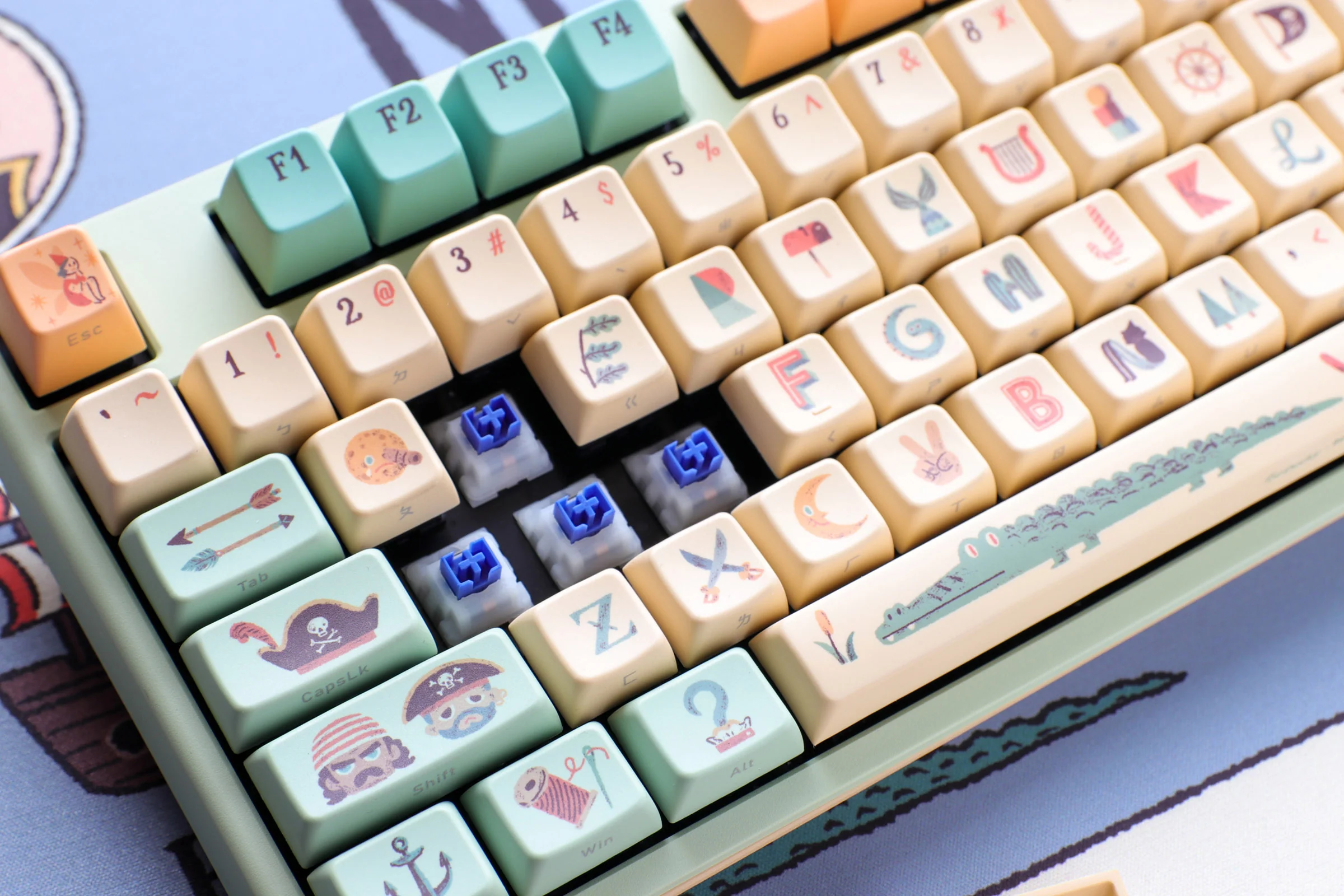 Ducky x Dimanche Peter Pan One 2 Pro Dye Sub PBT Limited Mechanical Keyboard - Image 4