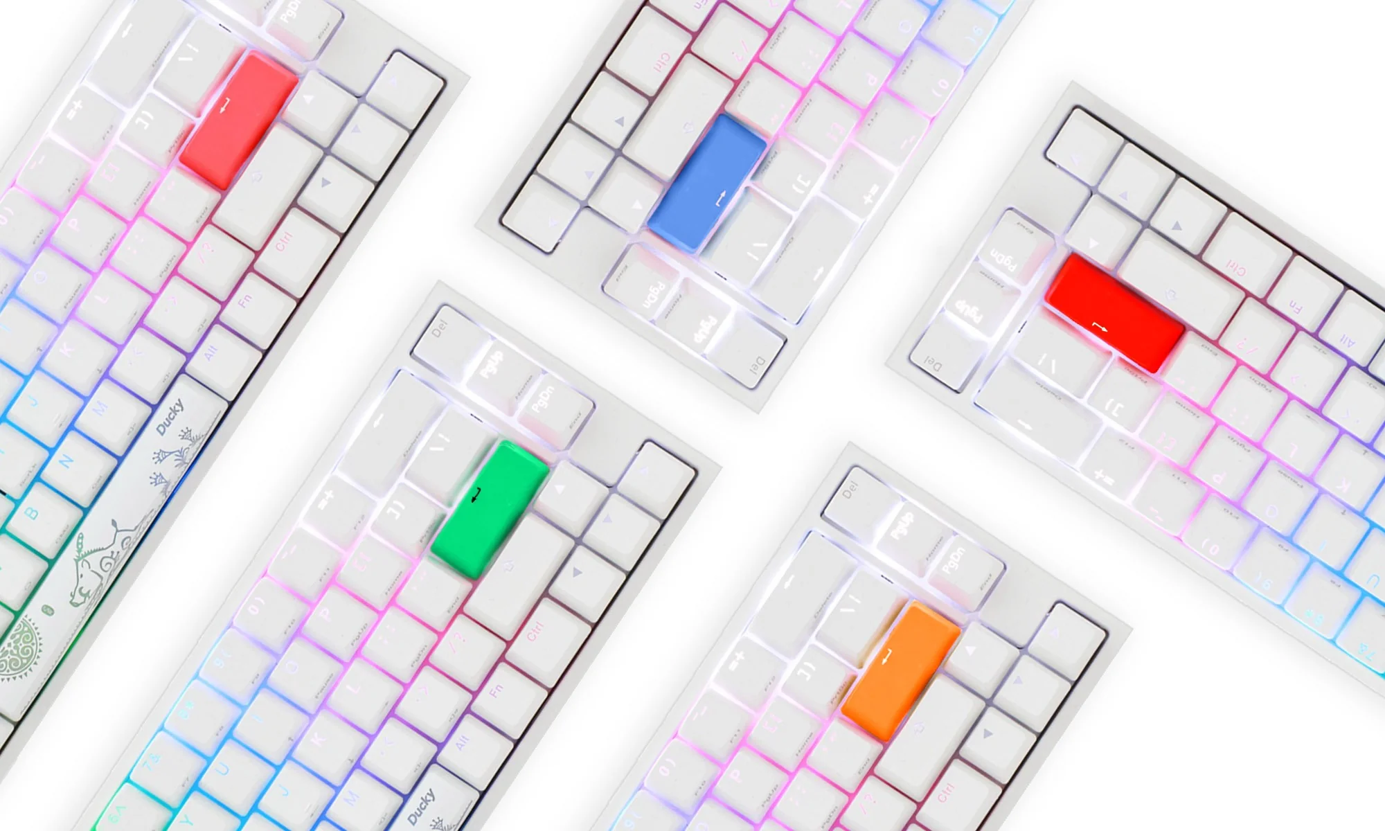 Ducky One 2 SF RGB Pure White 65% Double Shot PBT Mechanical Keyboard - Image 10