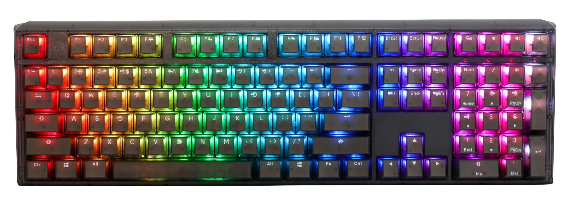 Ducky One 3 Aura Clear Black Hotswap RGB Double Shot ABS Mechanical Keyboard