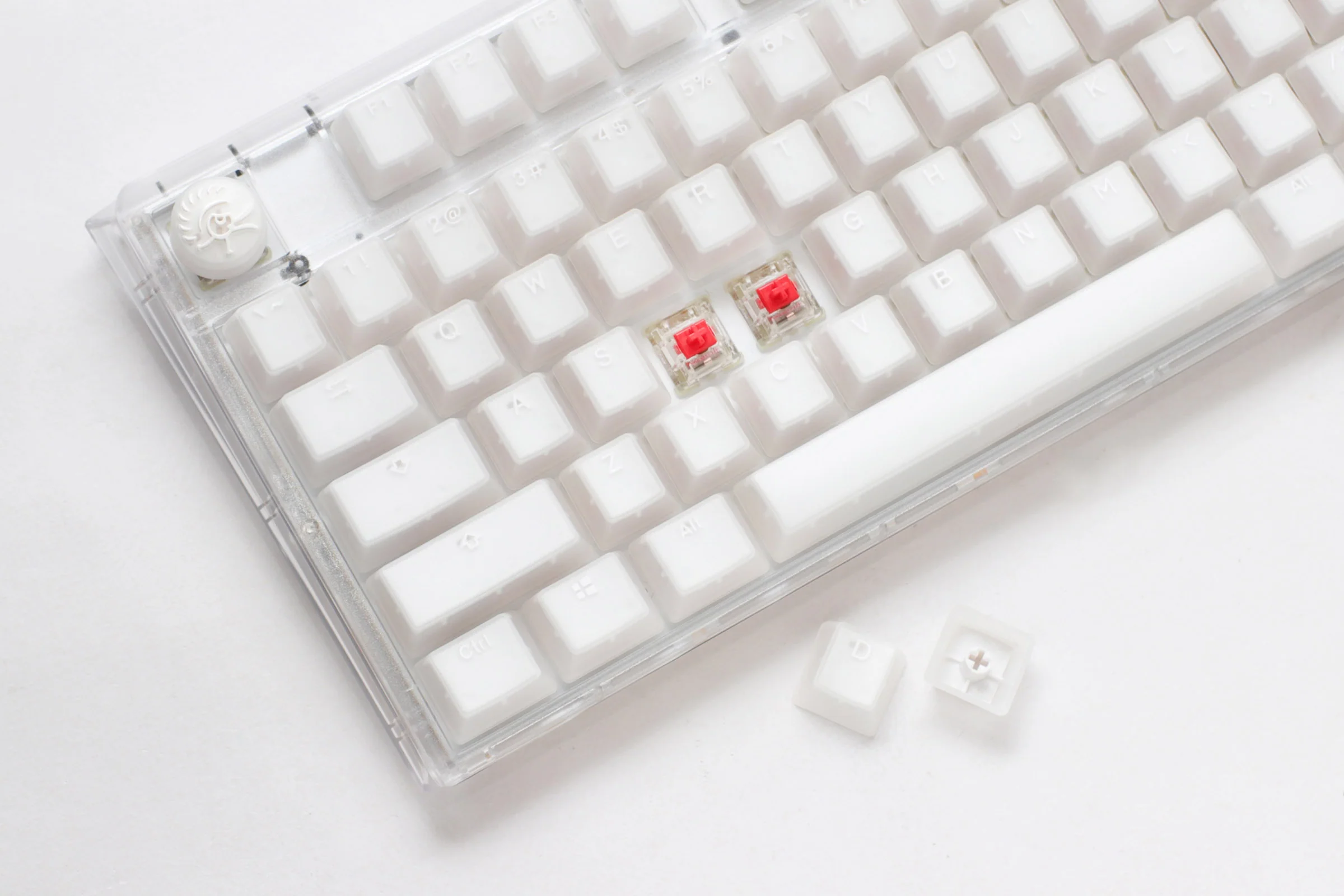 Ducky One 3 Aura Clear White Hotswap RGB Double Shot ABS Mechanical Keyboard - Image 6