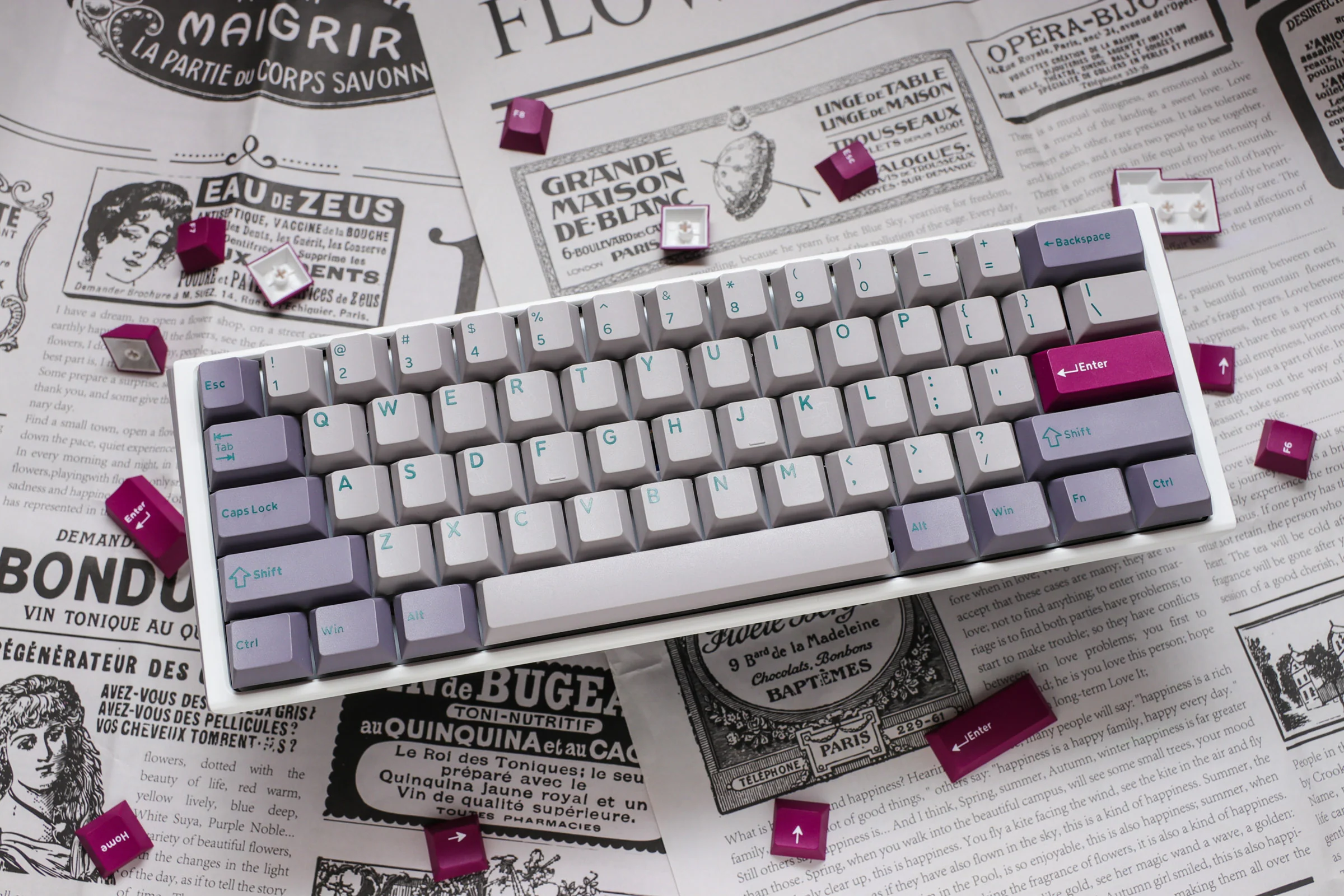 Ducky One 3 Mini Mist Grey 60% Hotswap RGB Double Shot PBT Mechanical Keyboard - Image 9