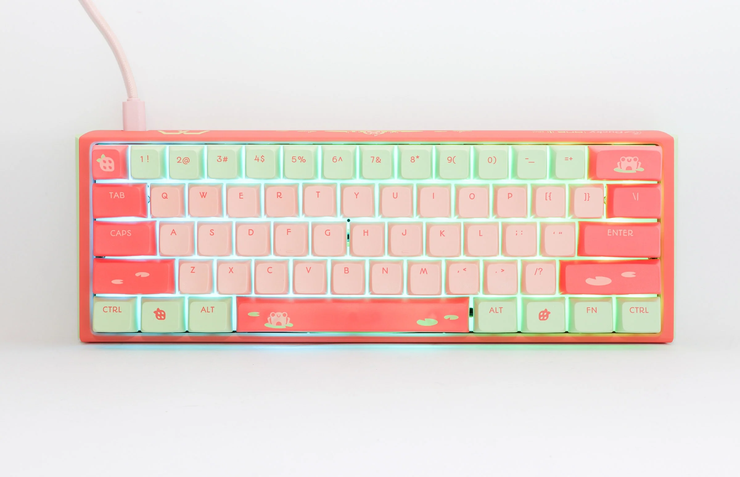Ducky x MK Strawberry Frog One 3 Mini Hotswap 60% RGB Keyboard w/ Quack Mechanics - Image 10