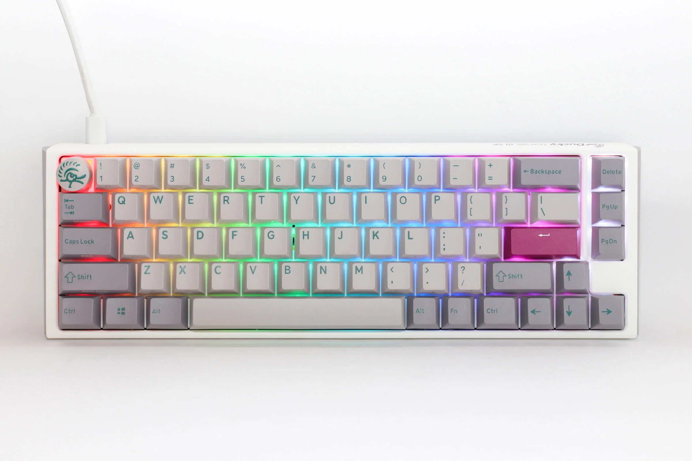 Ducky One 3 SF Mist Grey 65% Hotswap RGB Double Shot PBT QUACK Mechanical Keyboard - Image 9