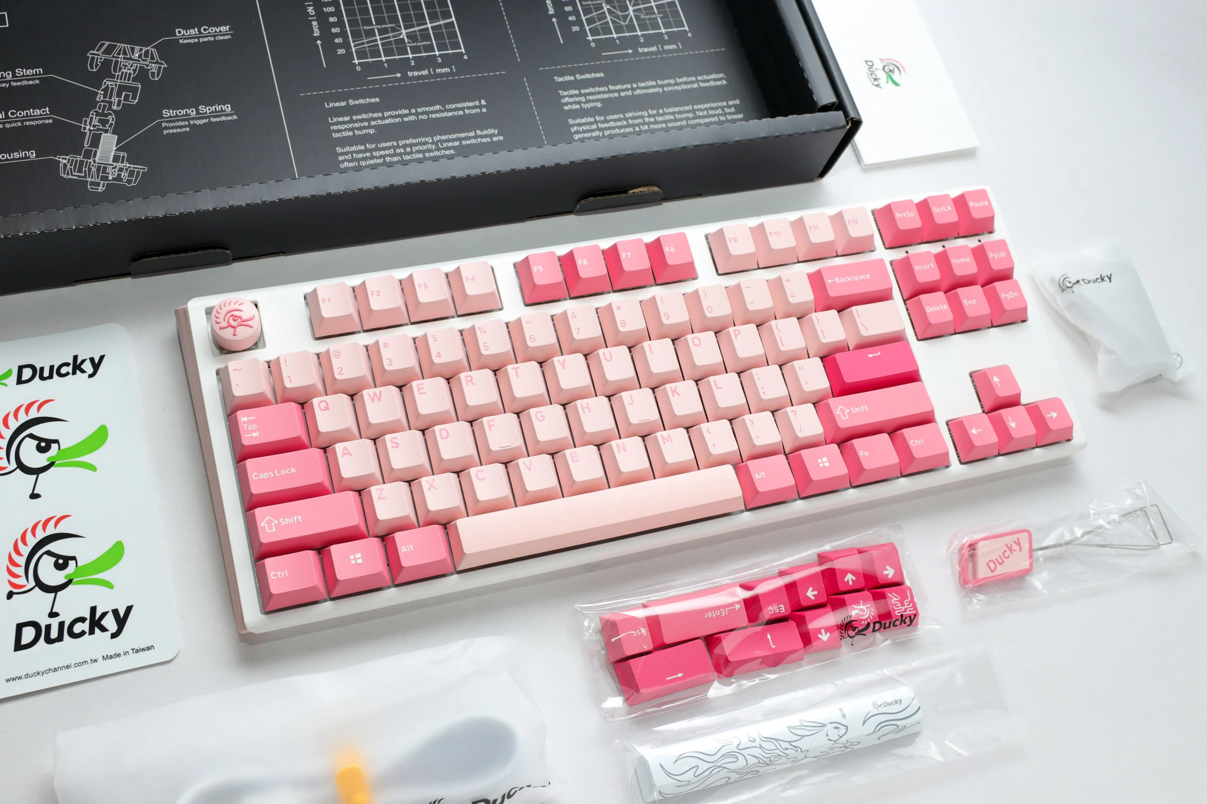 Ducky One 3 TKL Gossamer Pink Hotswap Double Shot PBT QUACK Mechanical Keyboard - Image 7