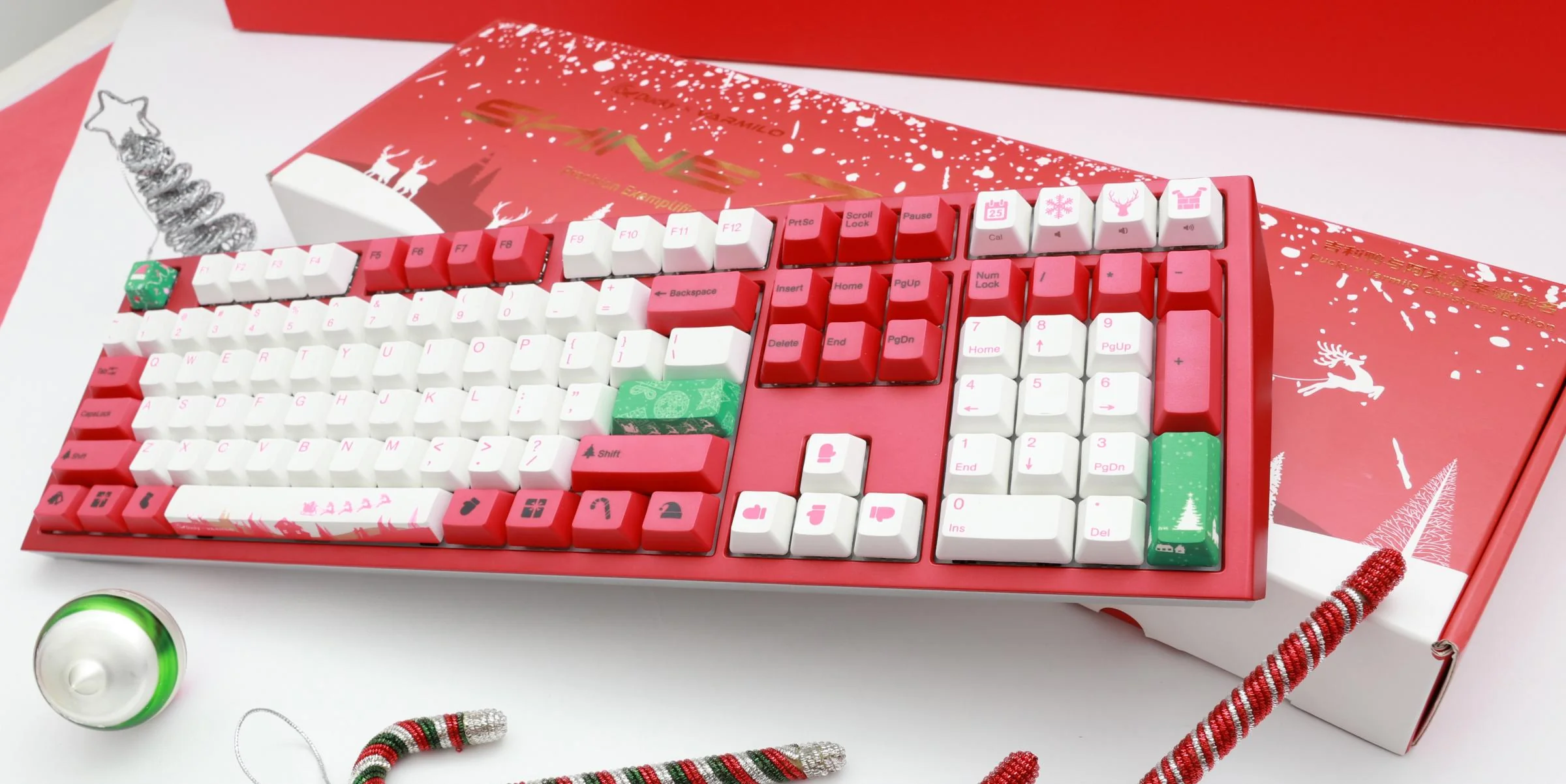 Ducky Shine 7 Christmas Edition RGB LED Dye Sub PBT Mechanical Keyboard