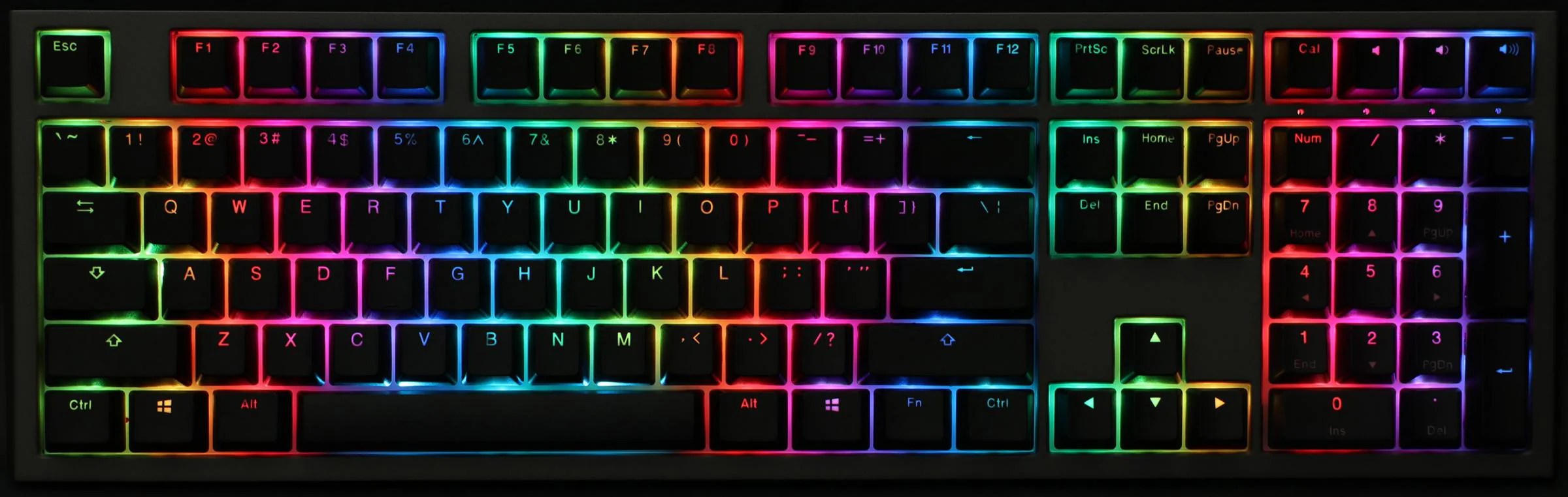 Ducky Shine 7 Gunmetal RGB LED Double Shot PBT Mechanical Keyboard - Image 11