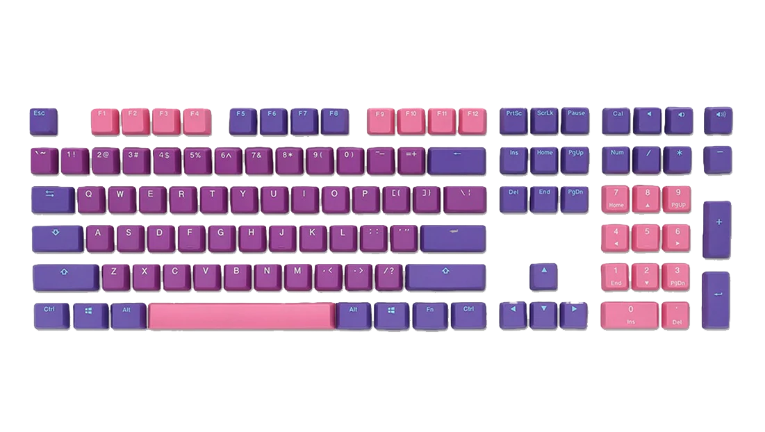 Ducky Ultra Violet 108 Key OEM Profile Double Shot PBT Keycap Set - Image 2