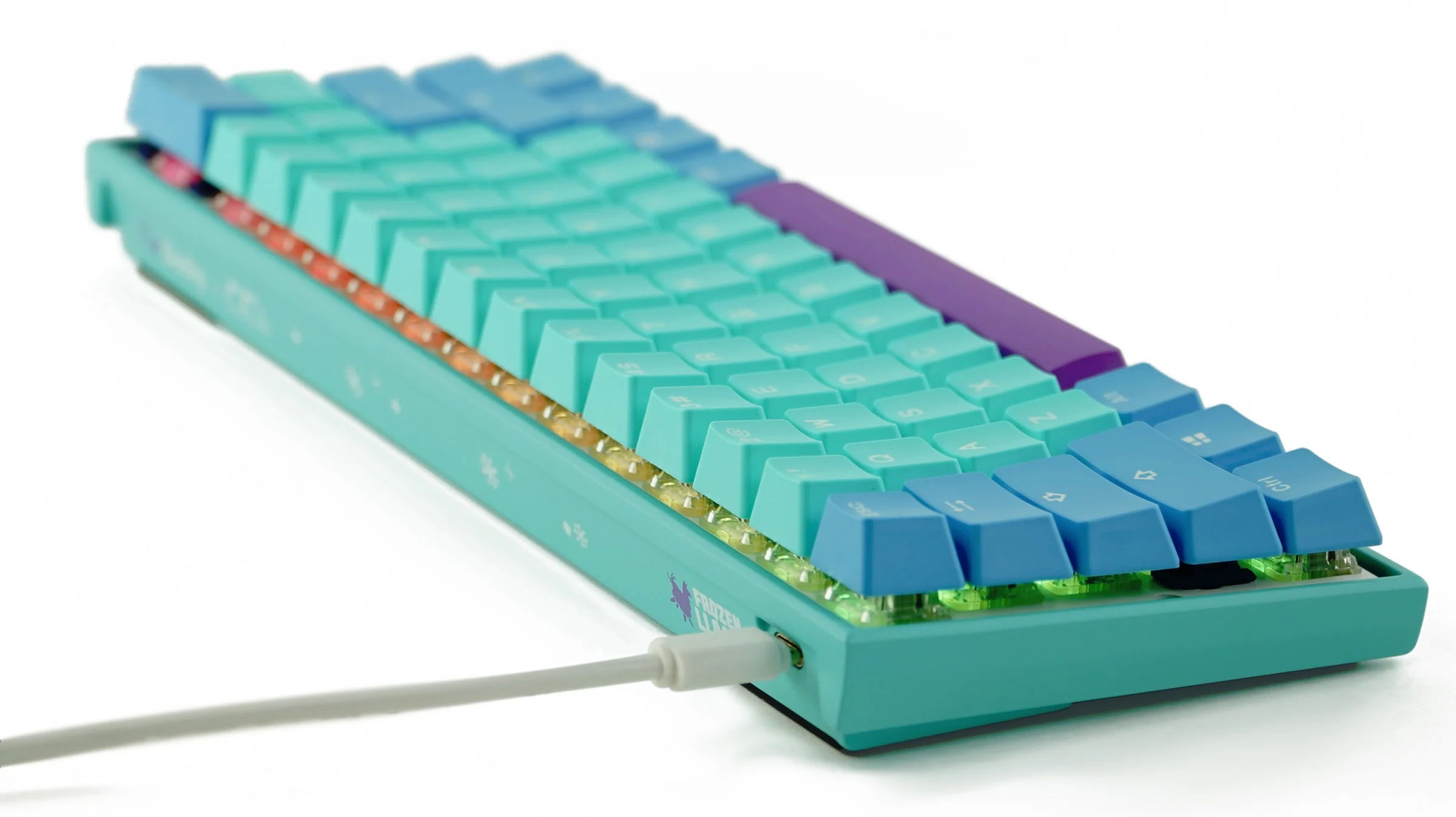 Ducky x MK Frozen Llama Mecha Mini v2 RGB LED 60% Double Shot PBT Mechanical Keyboard - Image 3