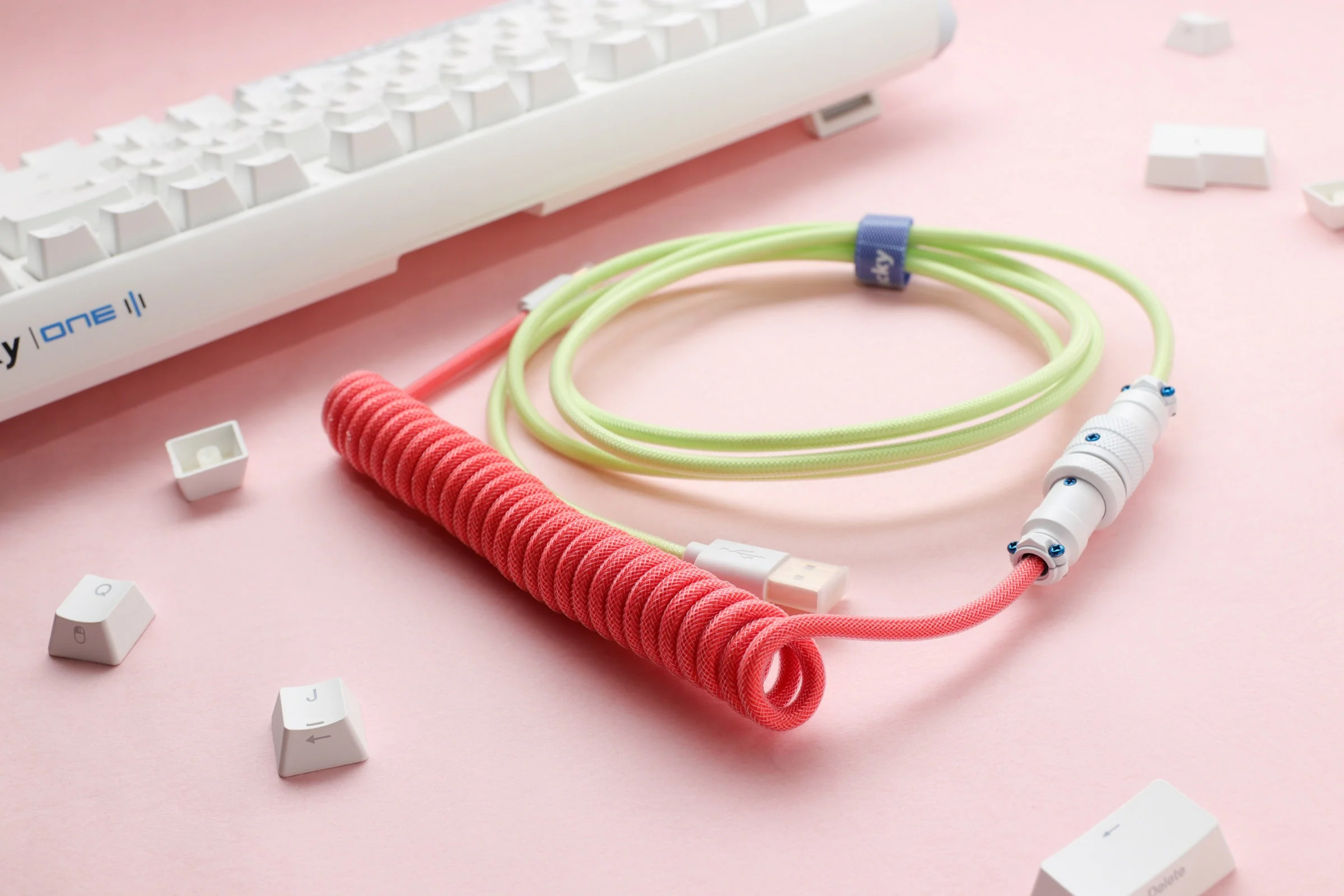 Ducky x MK Strawberry Frog Premicord Custom USB Cable w/ Coil - Image 5