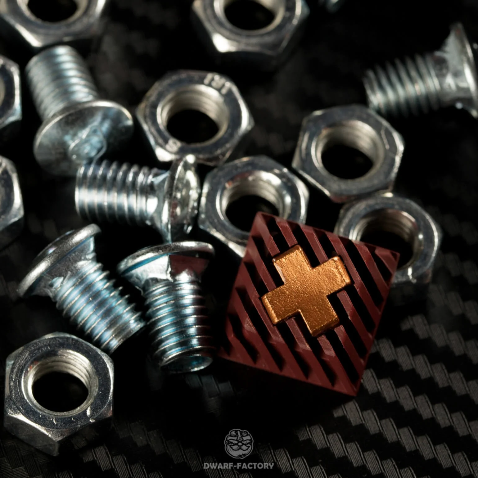 Dwarf Factory Base xXx Burgundy Red OEM Profile Artisan Keycap - Image 4