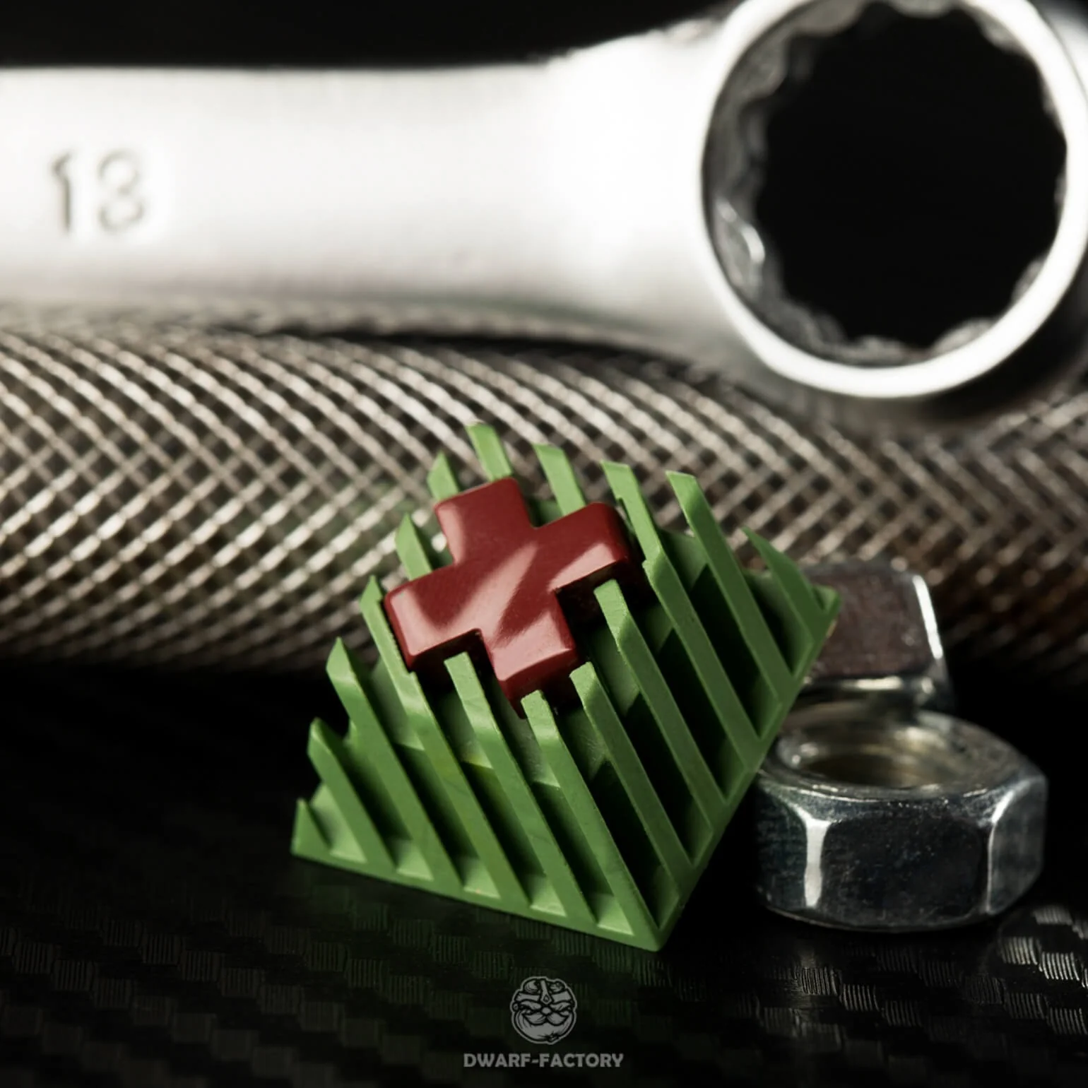 Dwarf Factory Base xXx Camping Cherry R1 Profile Artisan Keycap - Image 6