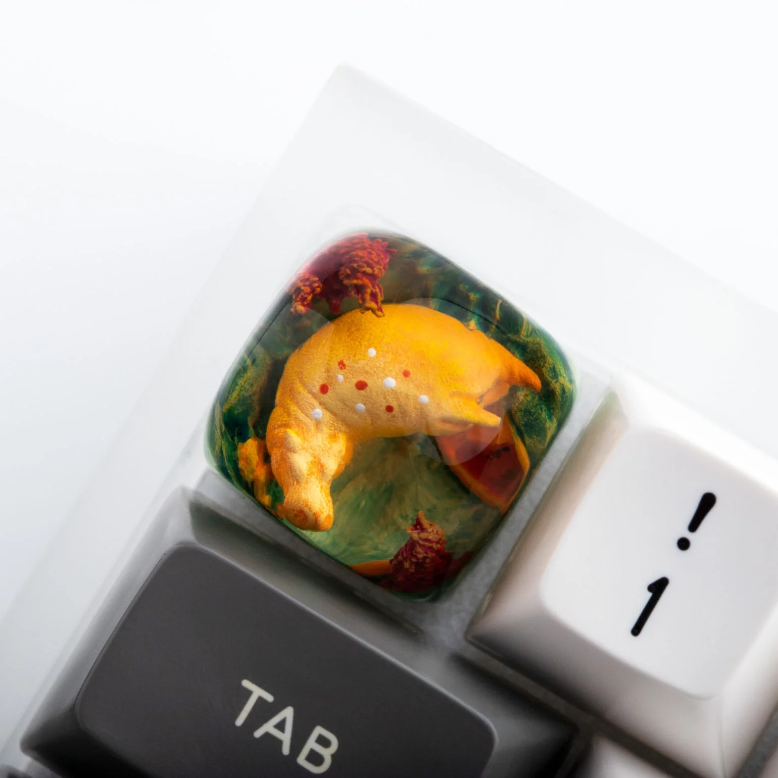 Dwarf Factory Happy Hippo Savanna DOM Resin Artisan Keycap - Image 4