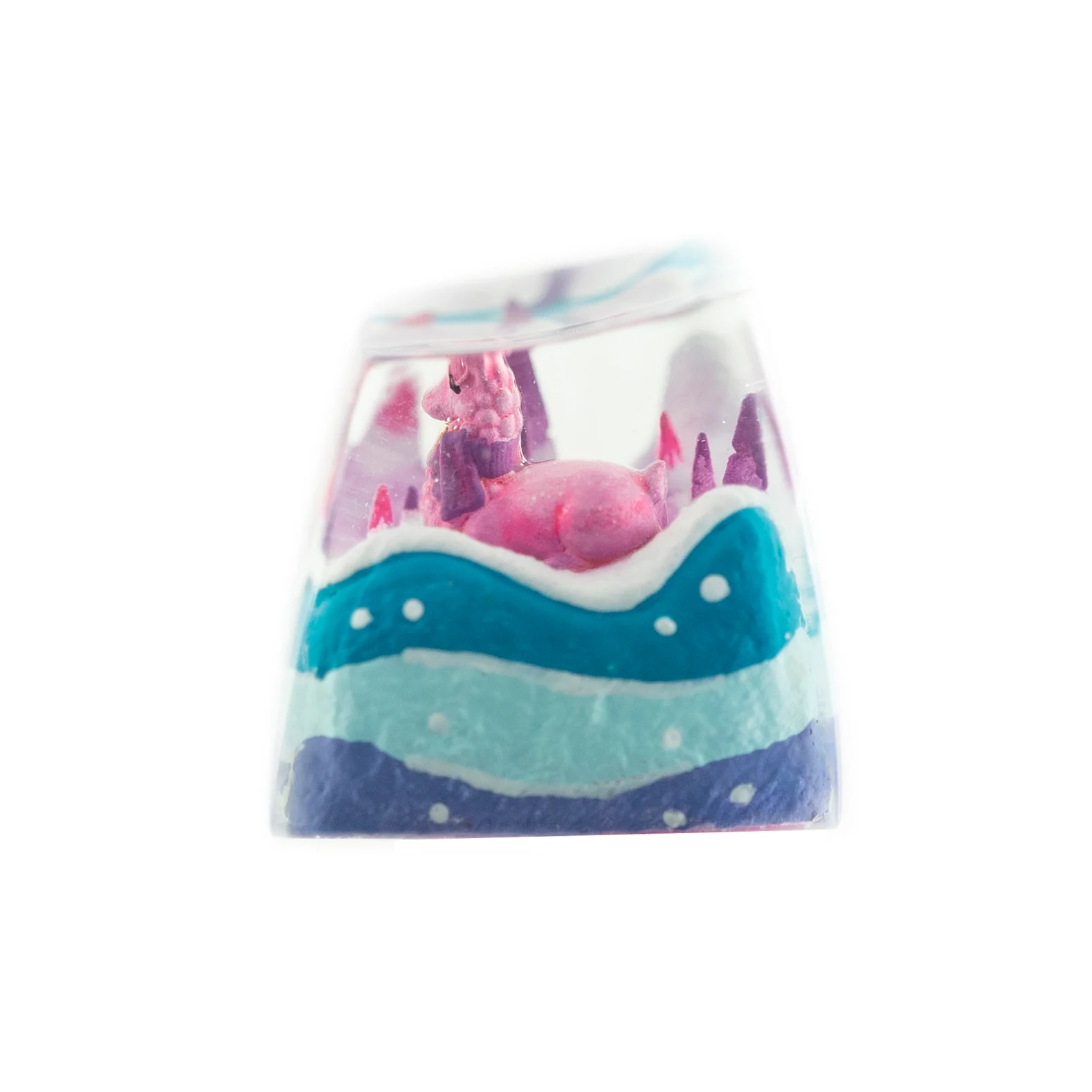 Dwarf Factory x MK Iceberg Llama Artisan Keycap SA Profile Resin Artisan Keycap - Image 6
