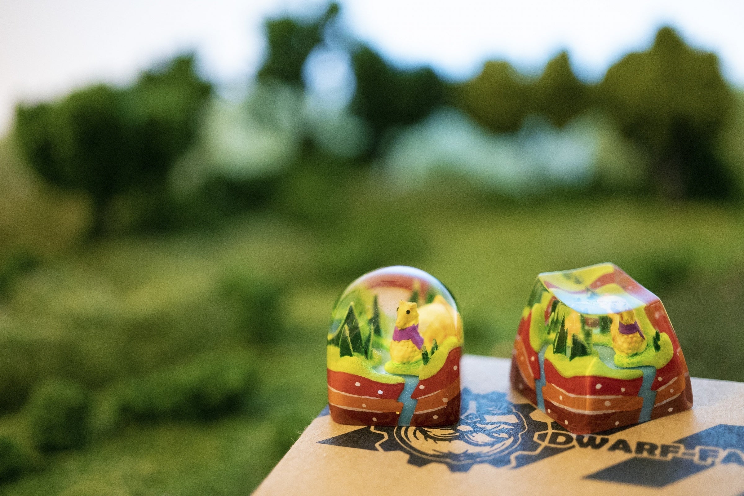 Dwarf Factory x MK Meadow Llama Artisan Keycap SA Profile Resin Artisan Keycap - Image 2