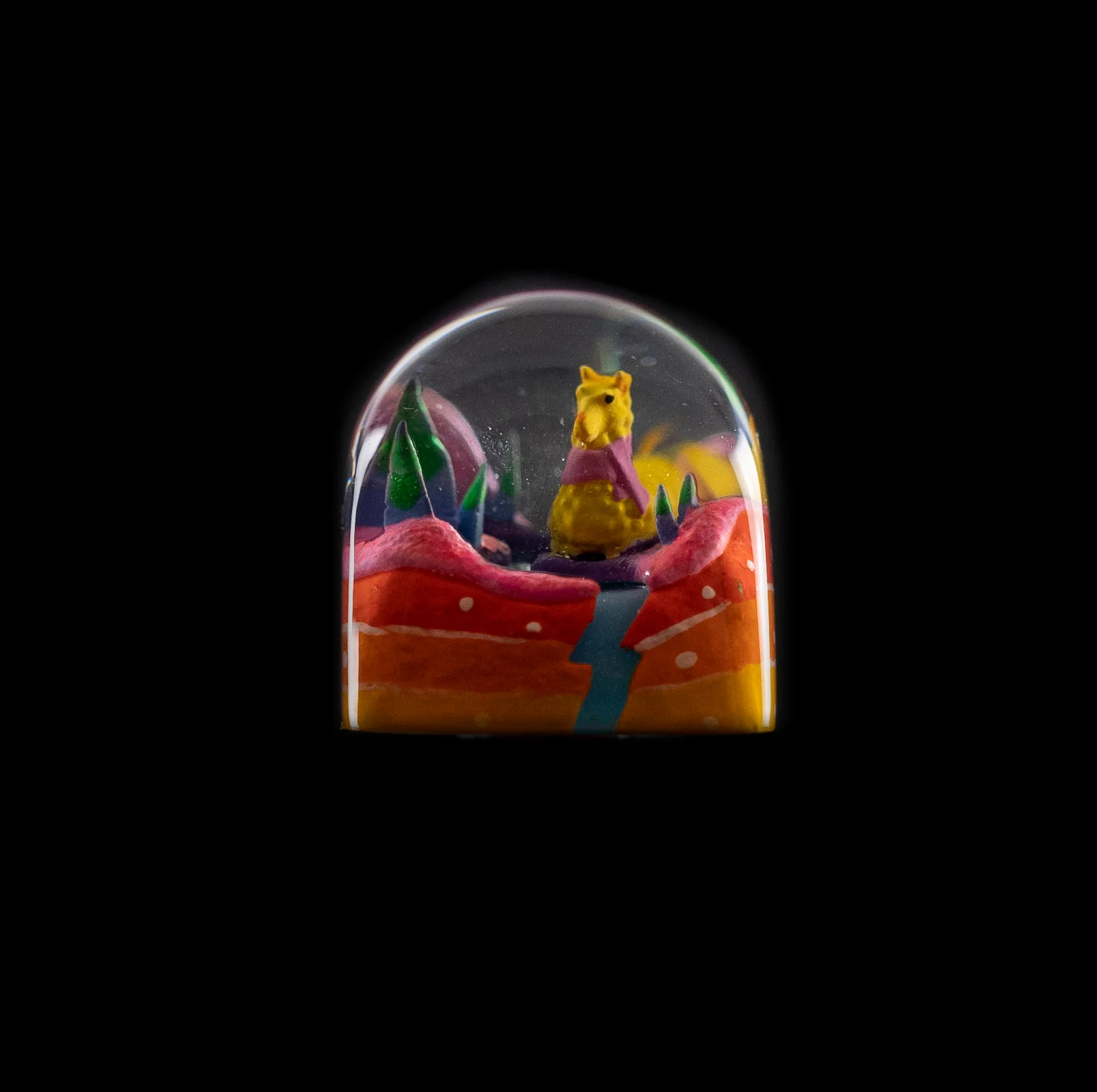 Dwarf Factory x MK Rainbow Llama Artisan Keycap DOM Profile Resin Artisan Keycap - Image 10