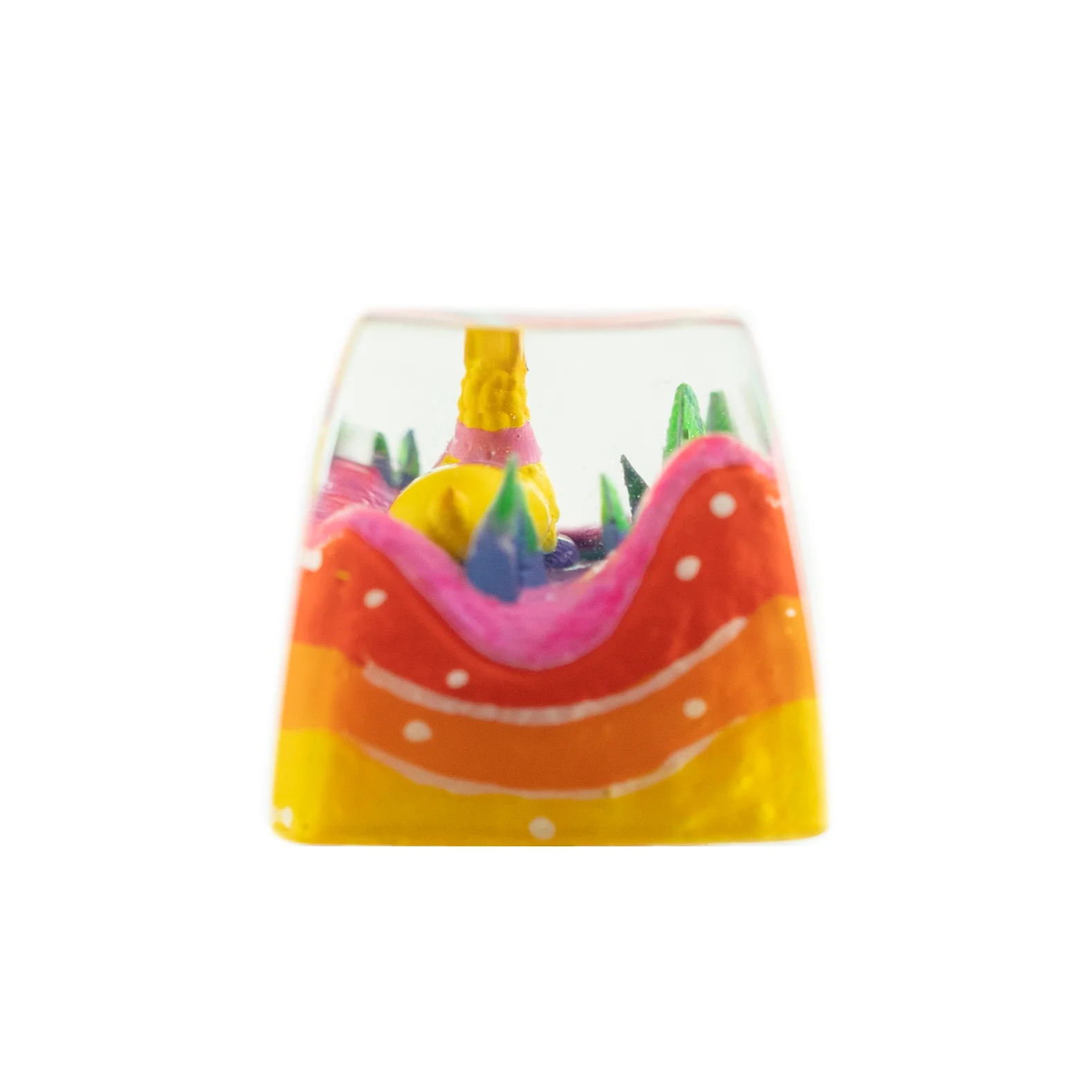 Dwarf Factory x MK Rainbow Llama Artisan Keycap SA Profile Resin Artisan Keycap - Image 7