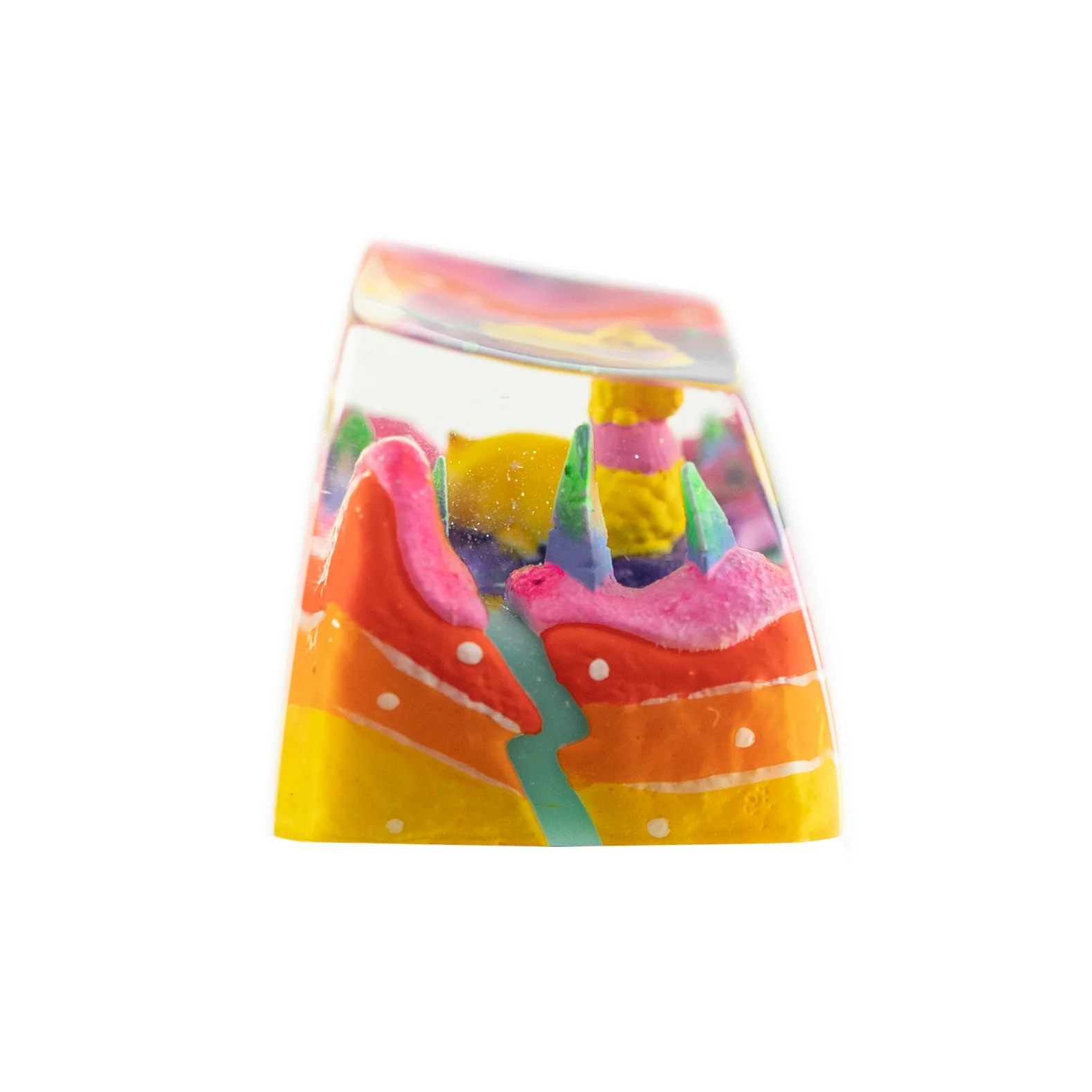 Dwarf Factory x MK Rainbow Llama Artisan Keycap SA Profile Resin Artisan Keycap - Image 9