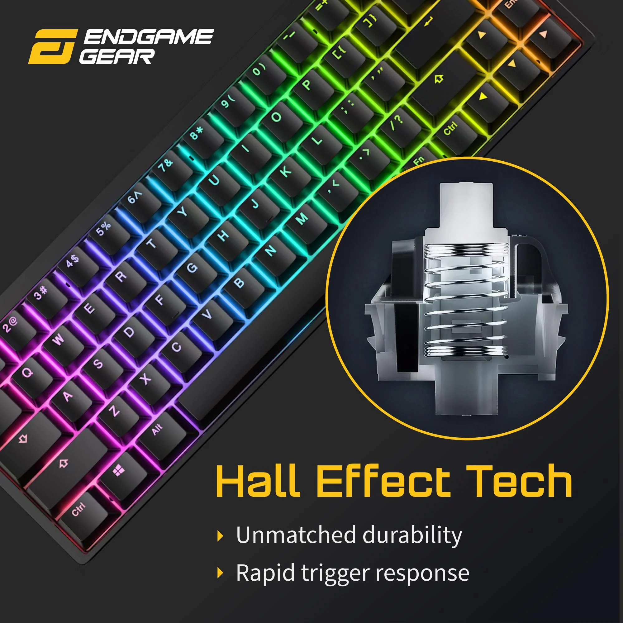 Endgame Gear KB65HE Rapid Trigger Magnetic HE CNC Aluminum Hotswap Keyboard - Image 8