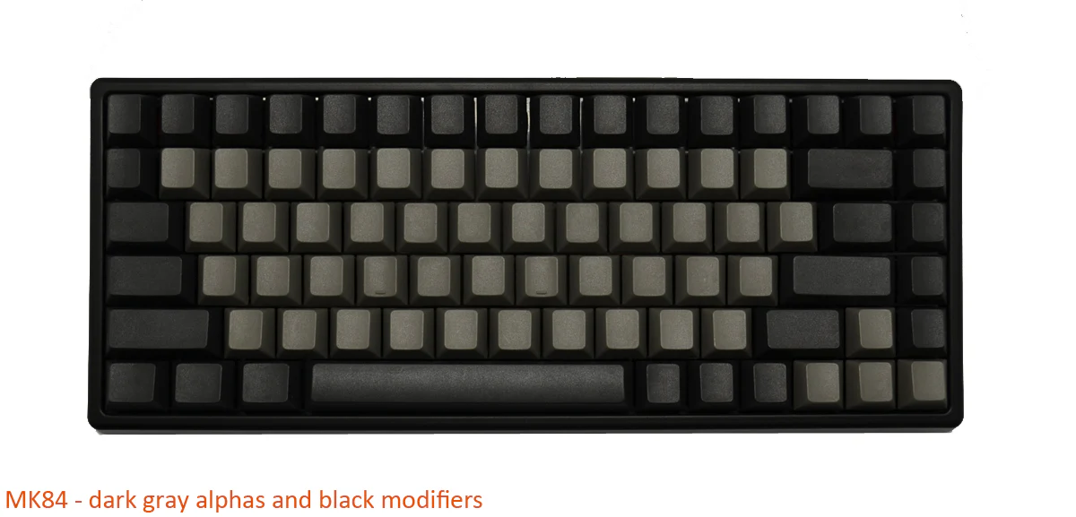 Gateron Dark Grey Blank 120 Key Gateron Profile PBT Keycap Set - Image 3