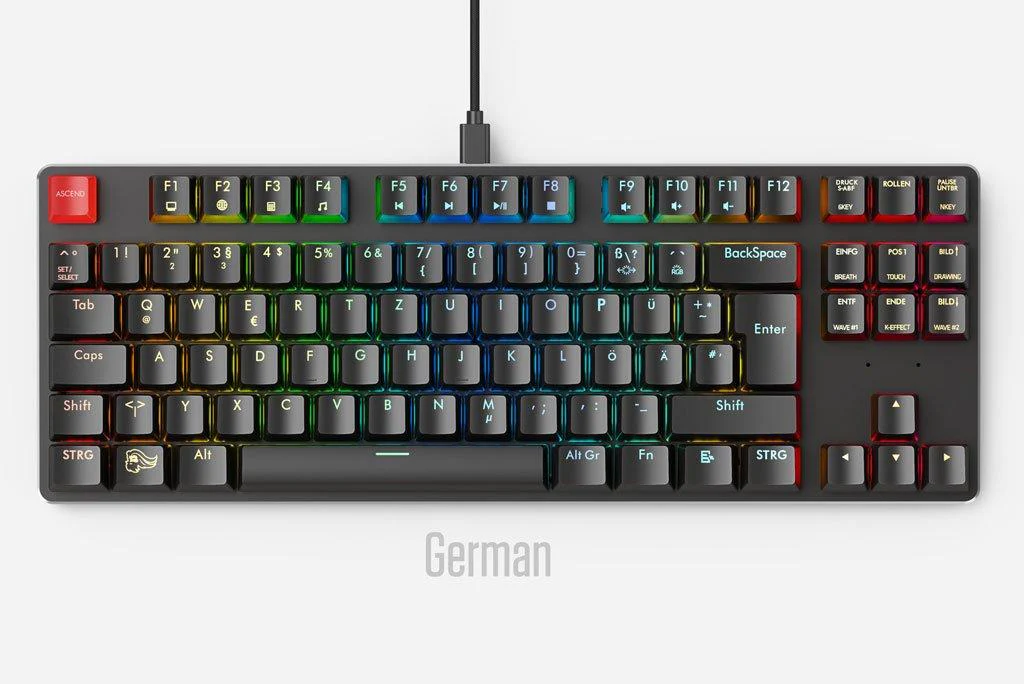 Glorious PC GMMK Customizable / Barebones ISO TKL RGB LED Mechanical Keyboard None - Image 2