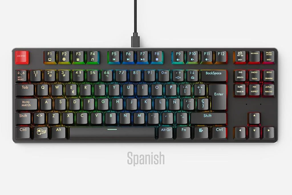 Glorious PC GMMK Customizable / Barebones ISO TKL RGB LED Mechanical Keyboard None - Image 3