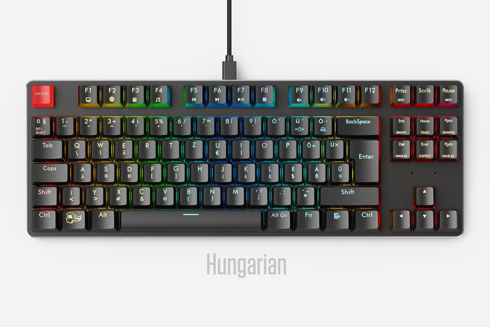 Glorious PC GMMK Customizable / Barebones ISO TKL RGB LED Mechanical Keyboard None - Image 5