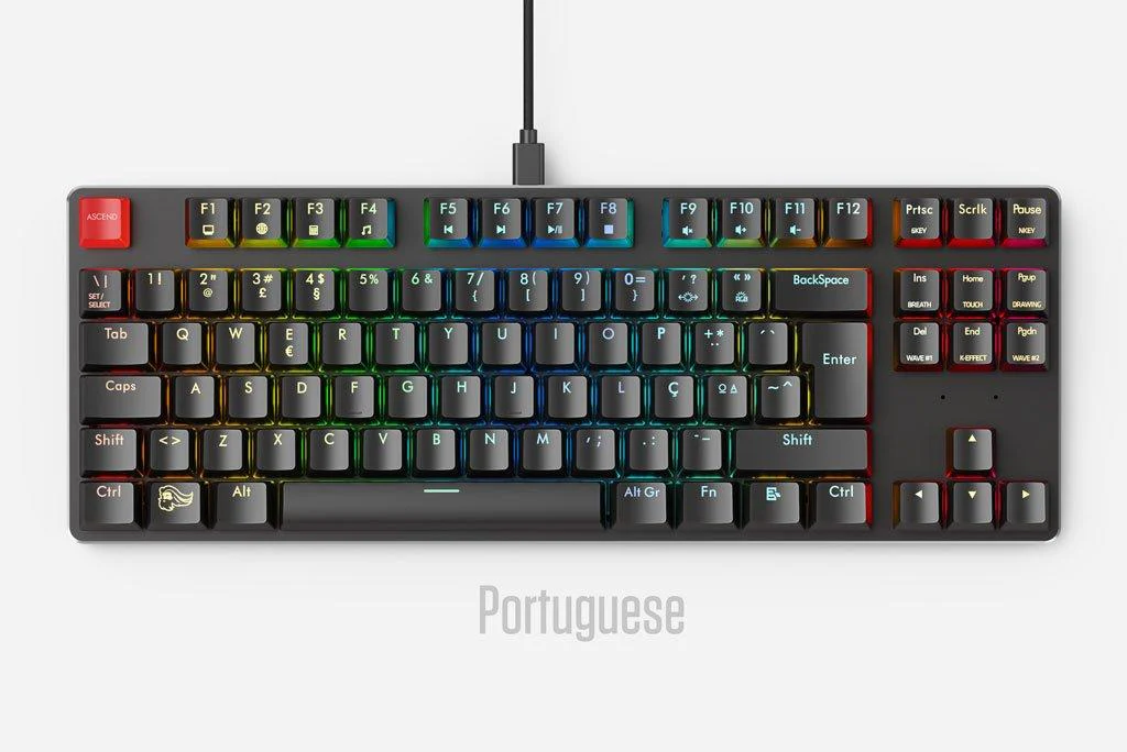 Glorious PC GMMK Customizable / Barebones ISO TKL RGB LED Mechanical Keyboard None - Image 7