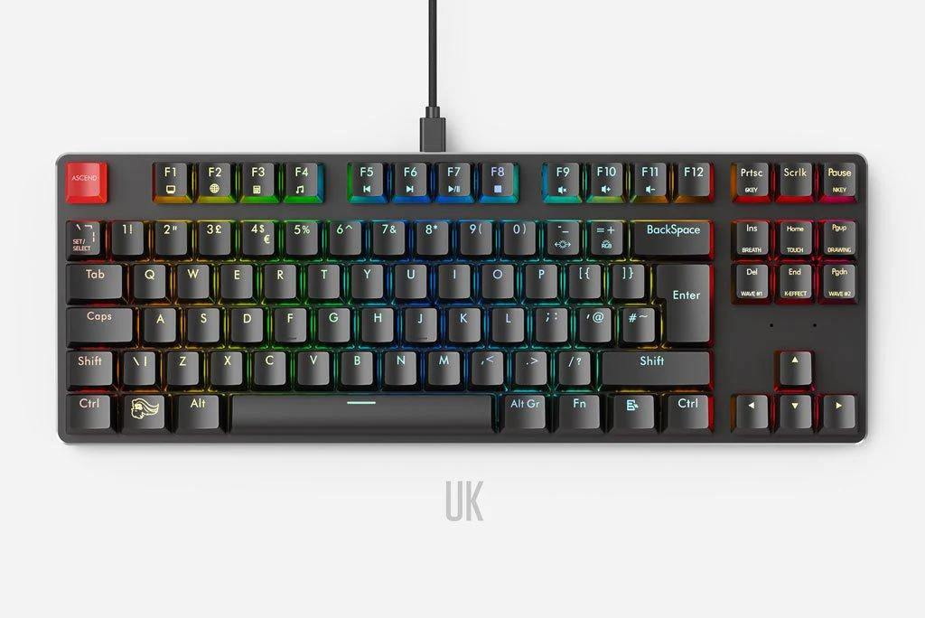 Glorious PC GMMK Customizable / Barebones ISO TKL RGB LED Mechanical Keyboard None - Image 8