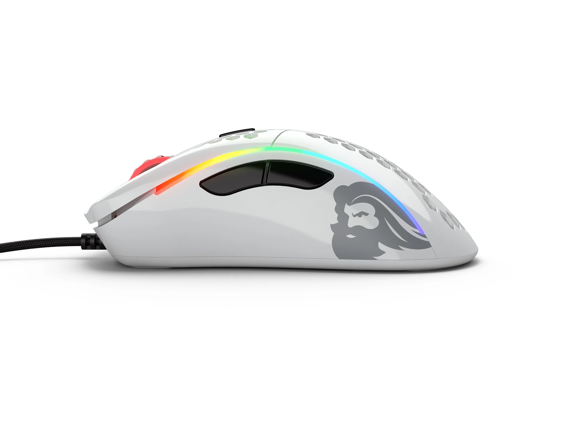 Glorious PC Model D Glossy White RGB Wired Mouse - Image 4